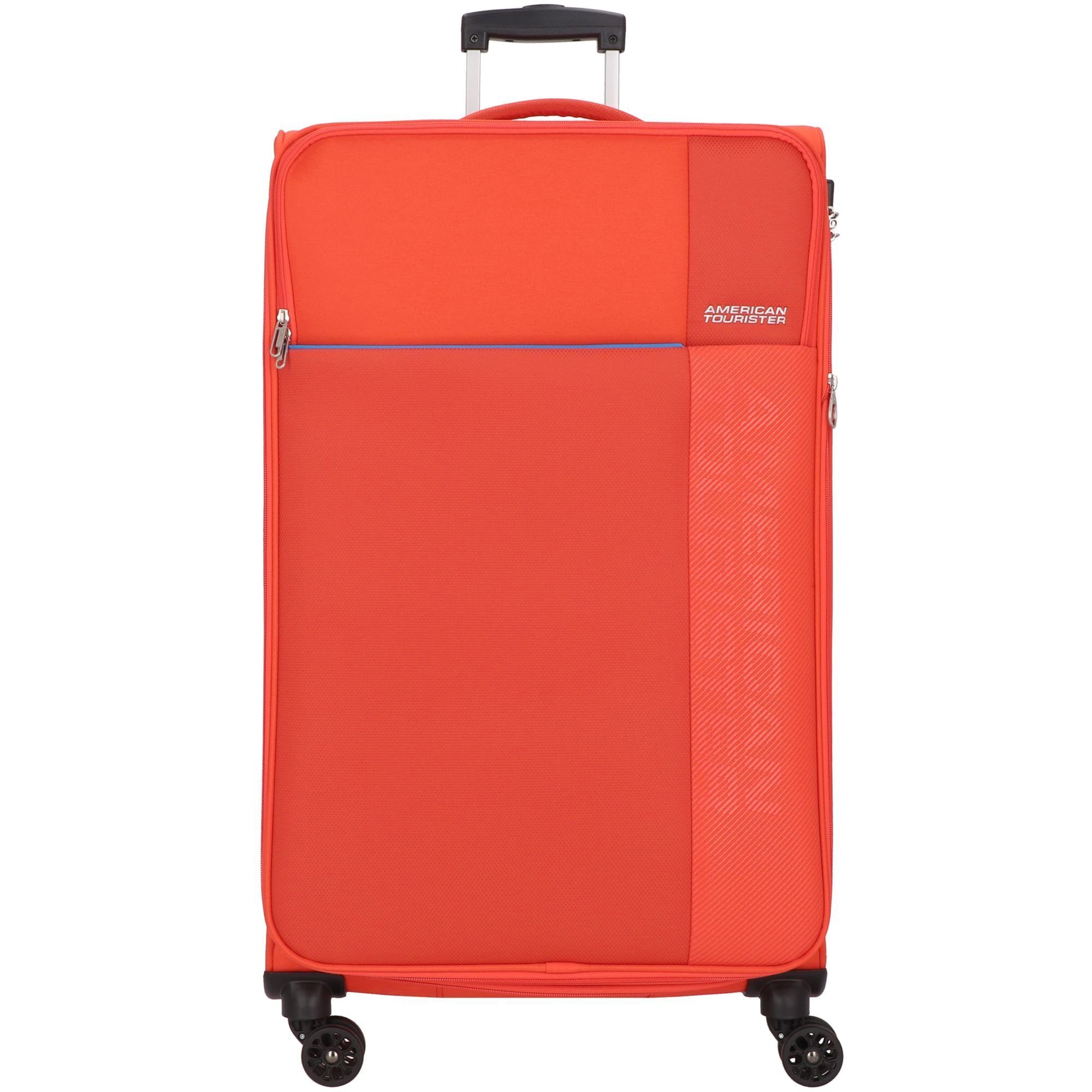American Tourister® Weichgepäck-Trolley, 4 red blue Rollen, Polyester