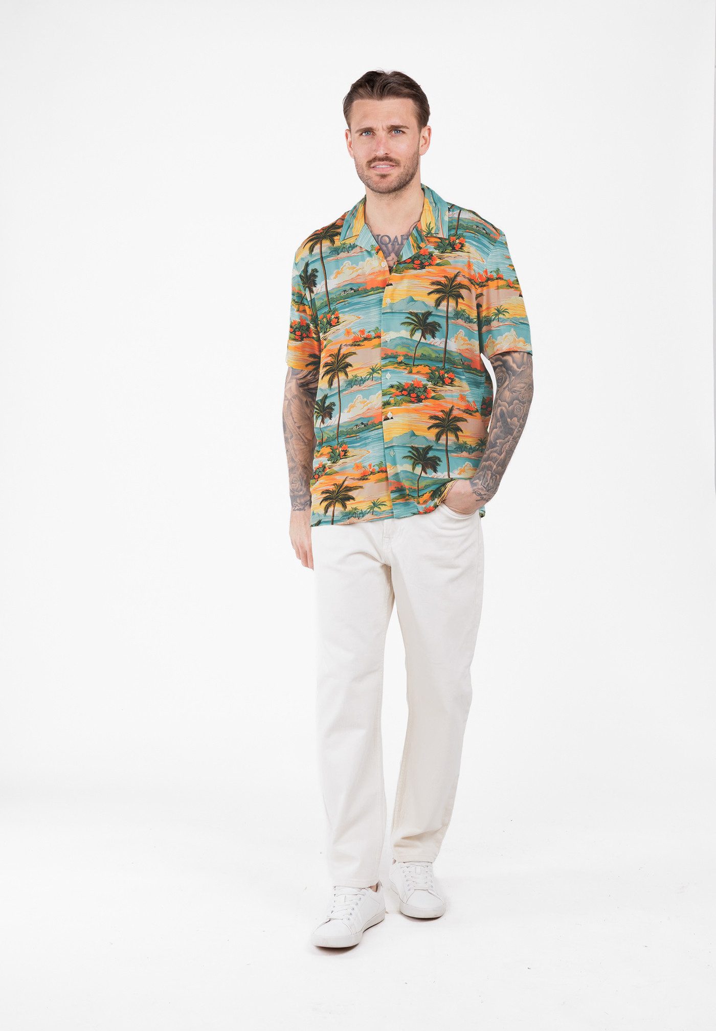 Key Largo Kurzarmhemd MSH KLCABANA 1/2 patterned (1-tlg)