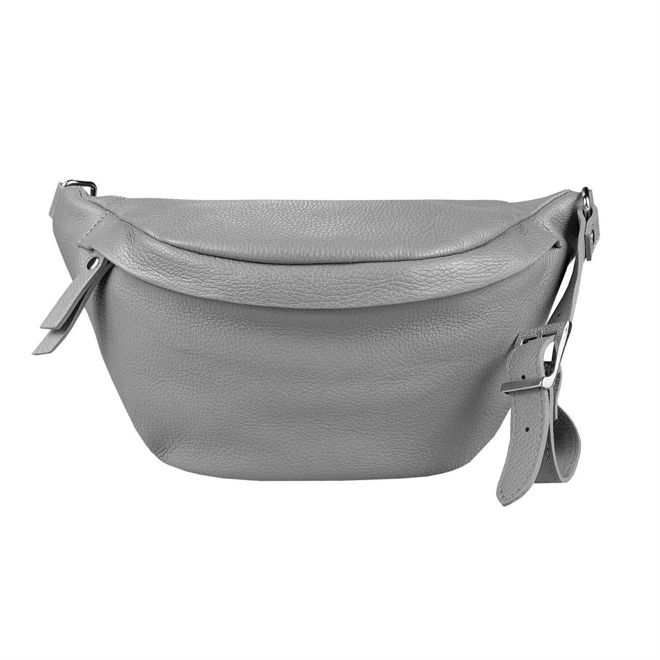 ITALYSHOP24 Bauchtasche Damen Leder Gürteltasche Hüfttasche CrossBody Brusttasche, als Schultertasche, Bodybag, Umhängetasche tragbar