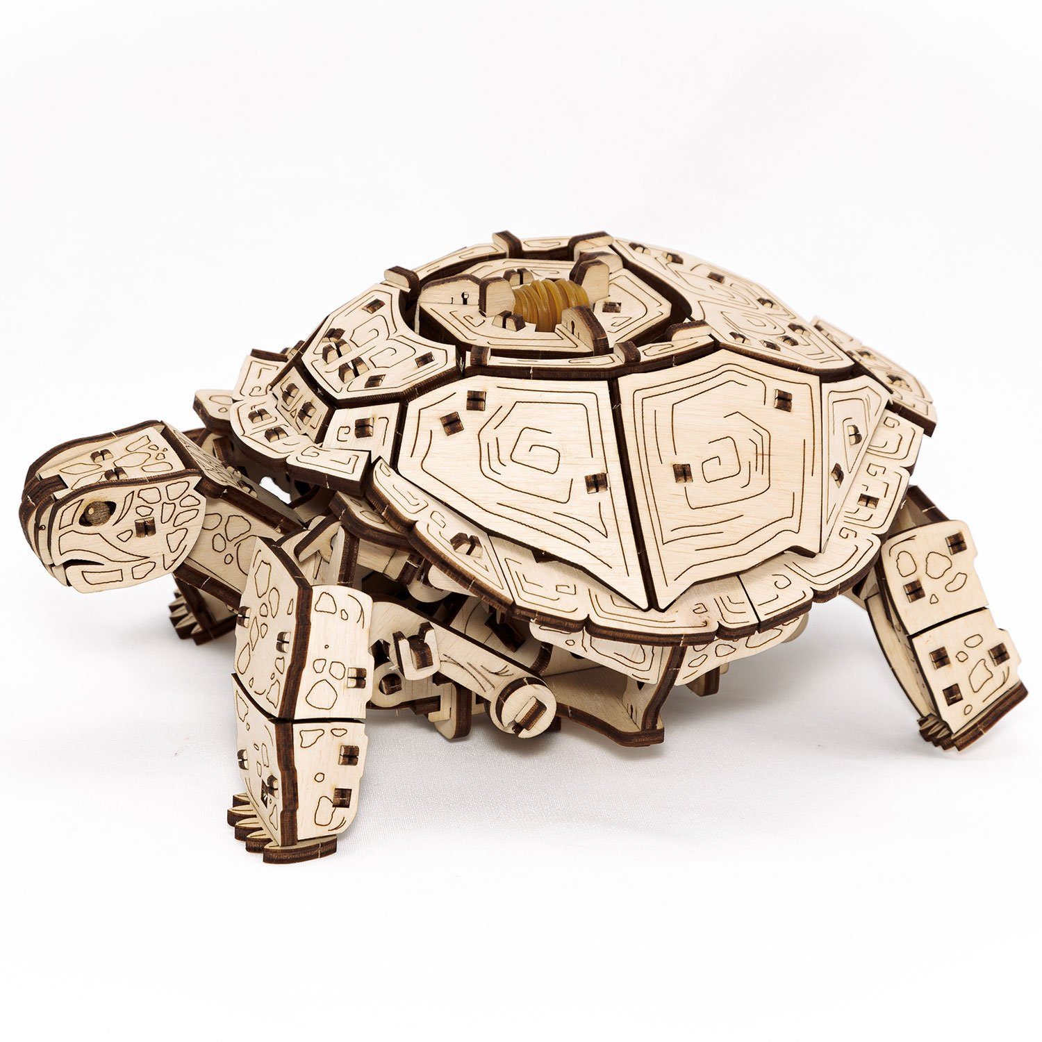 Eco Wood Art 3D-Puzzle Schildkröte – mechanischer Modellbausatz aus Holz, Puzzleteile