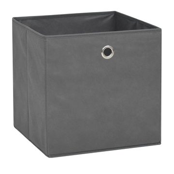 vidaXL Aufbewahrungsbox Aufbewahrungsboxen 10 Stk. Vliesstoff 32 x 32 x 32 cm Grau (10 St)