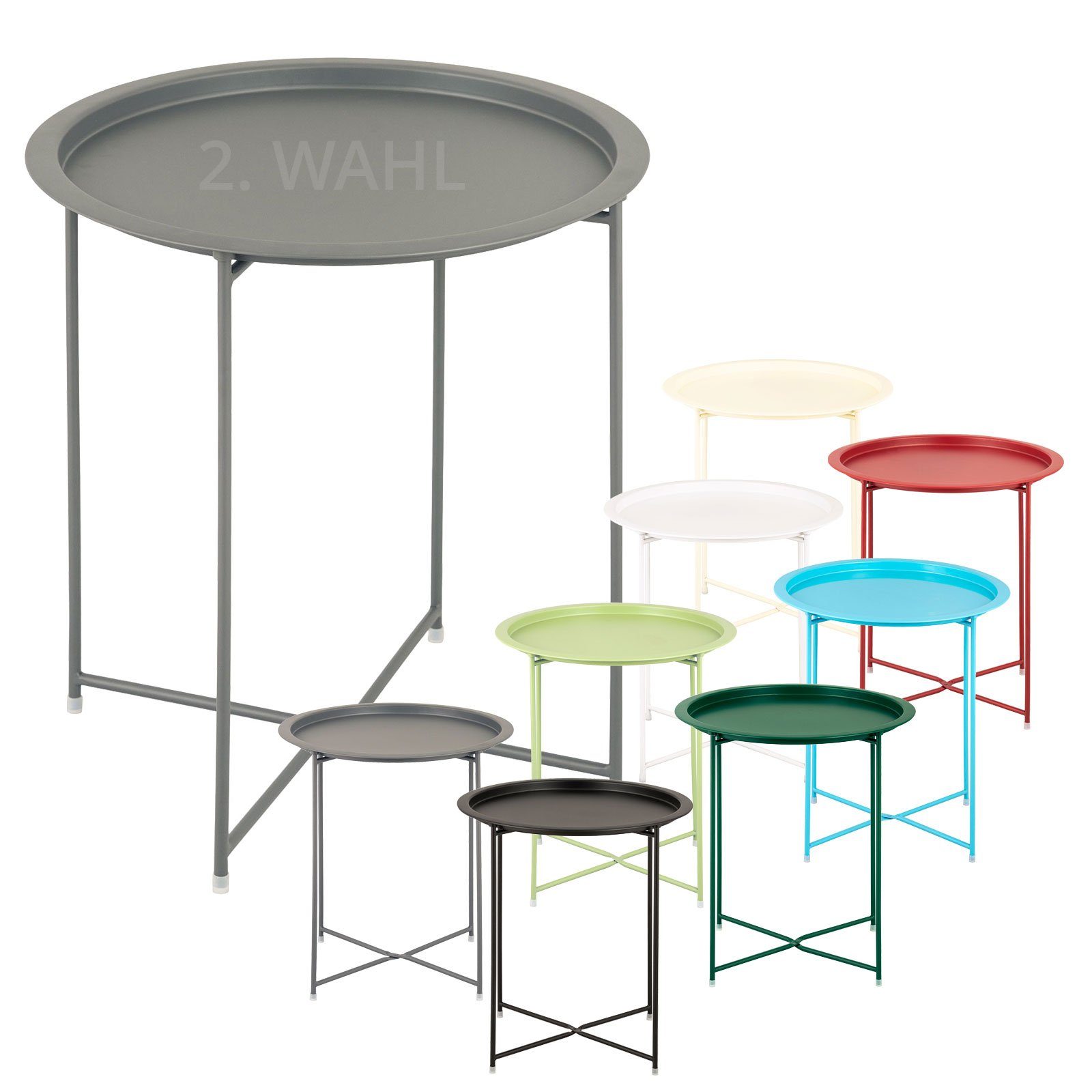 POLYWOOD RST18TA Beistelltisch Für Garten – Rund, 45,7 Cm Durchmesser, Farbe Tangerine, Aus Recyceltem HDPE, Witterungsbeständig