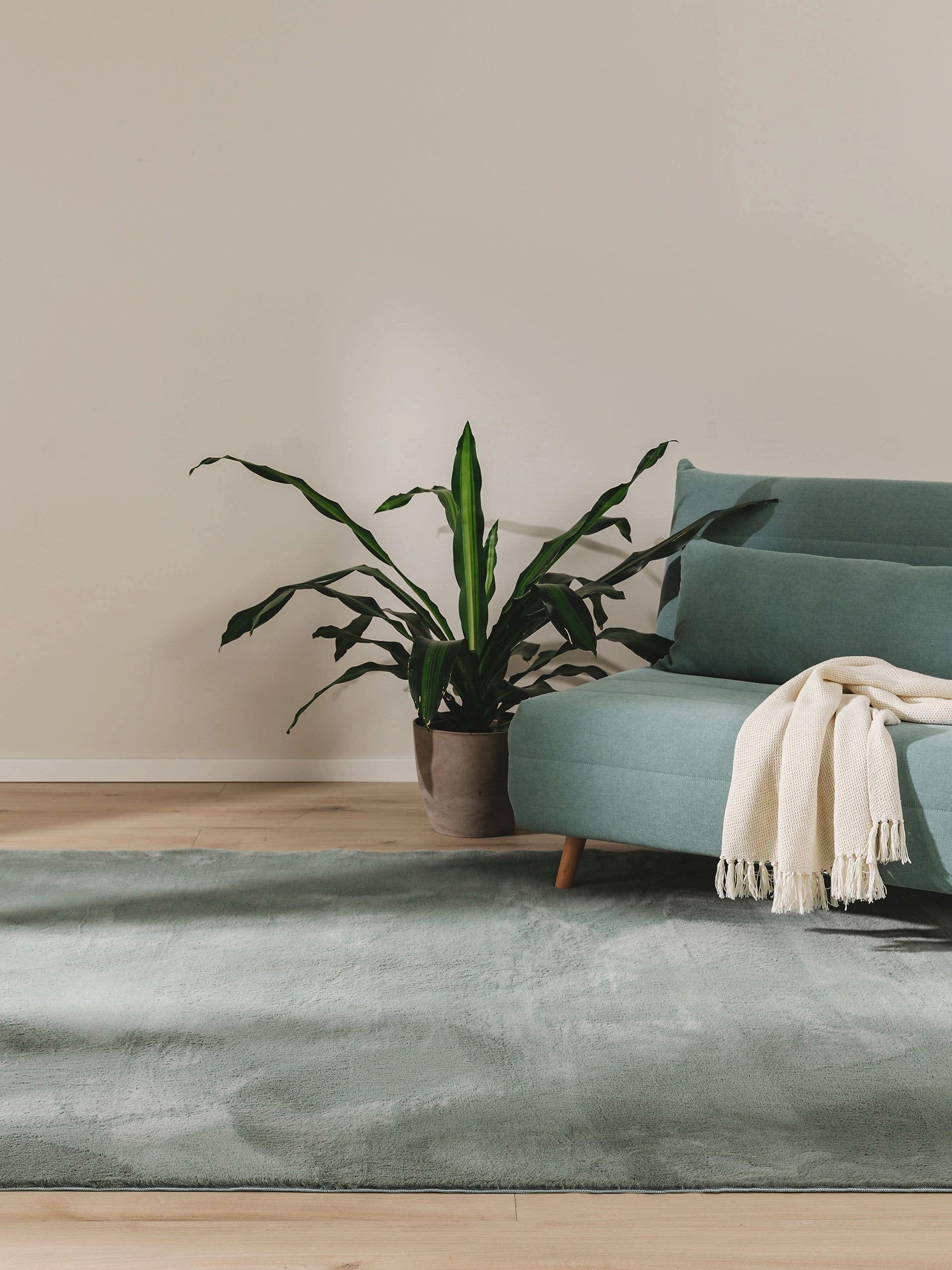 benuta Fellteppich Furry, rechteckig, Höhe: 11 mm, Teppich Wohnzimmer, Esszimmer, Schlafzimmer, Flur, Weich, Rutschfest