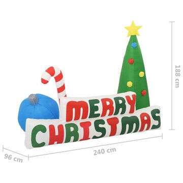 vidaXL Dekolicht Aufblasbare Weihnachtsdekoration LED Merry Christmas 240x188 cm