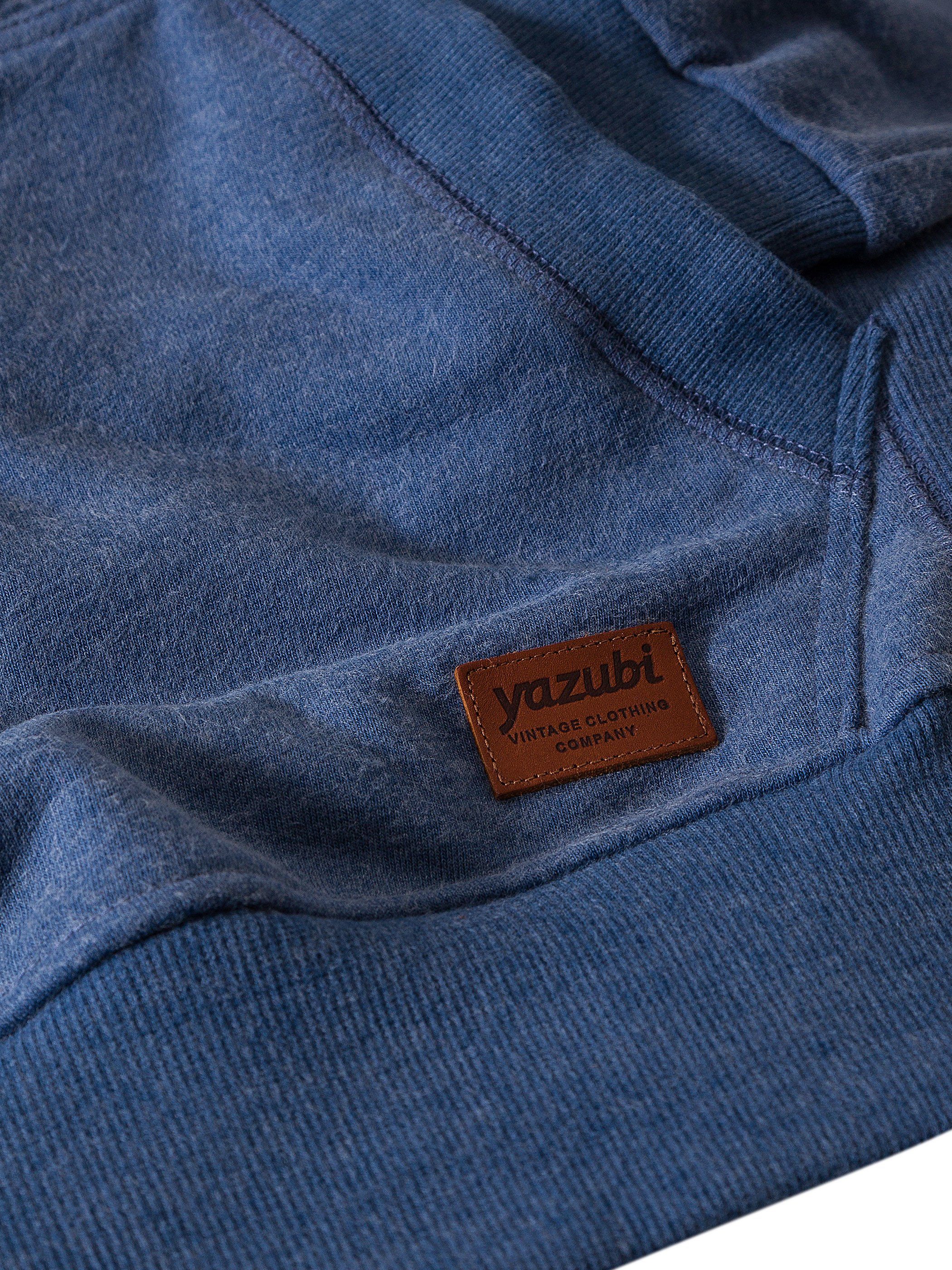 Yazubi Kapuzenpullover Sweat Hoodie Edward (bijou Passform Blau blue mit Kapuzensweatshirt bequemer 183921)