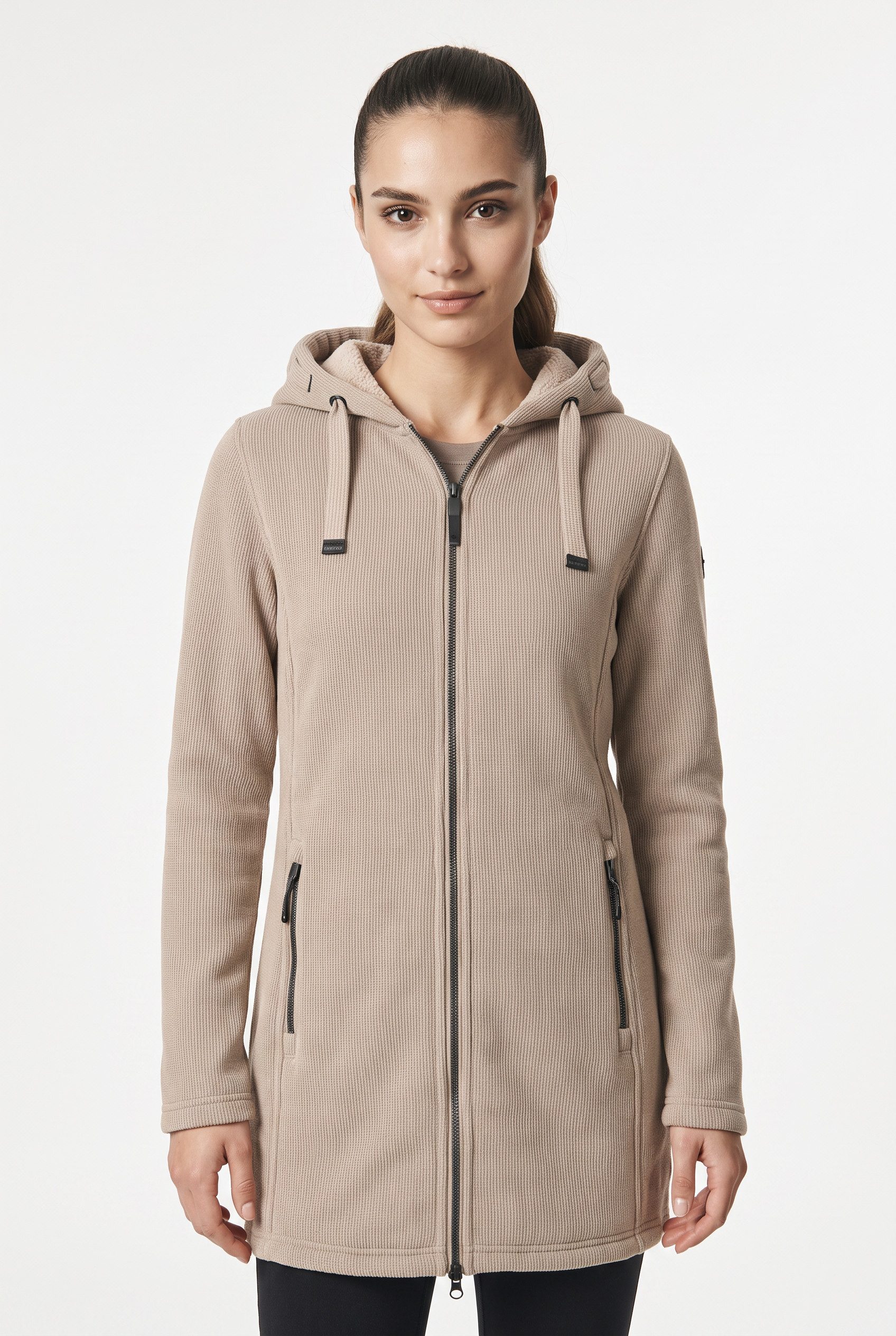 G.I.G.A. DX by killtec Strickfleecejacke GW 44 WMN KNTFLC PRK in Longform, mit 2-Wege-Reißverschluss