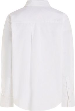 Tommy Hilfiger Hemdbluse SOLID COTTON EASY FIT SHIRT mit Brusttasche