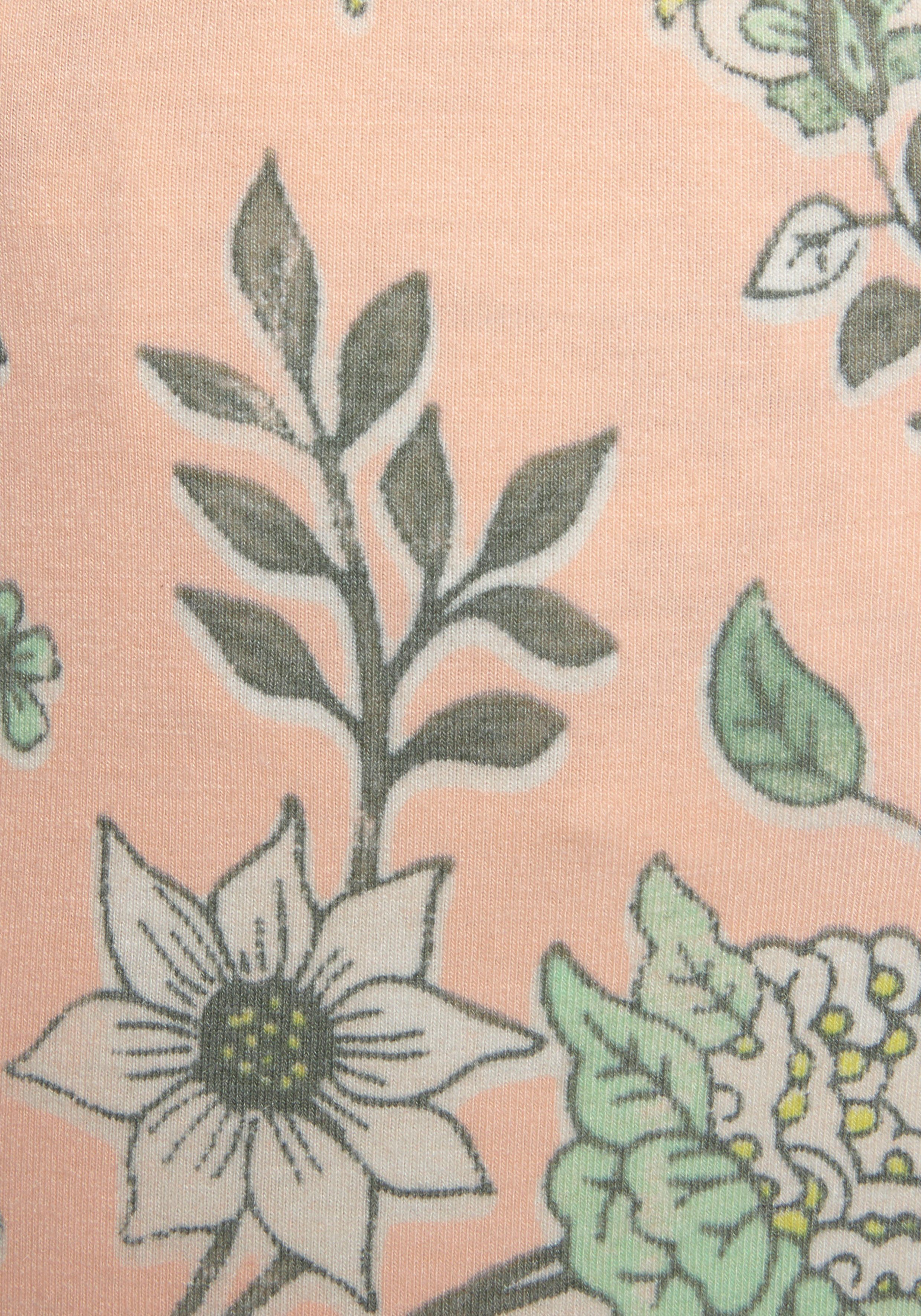 Allover-Druck im LASCANA Schlafhose nude-schilfgrün Blumen