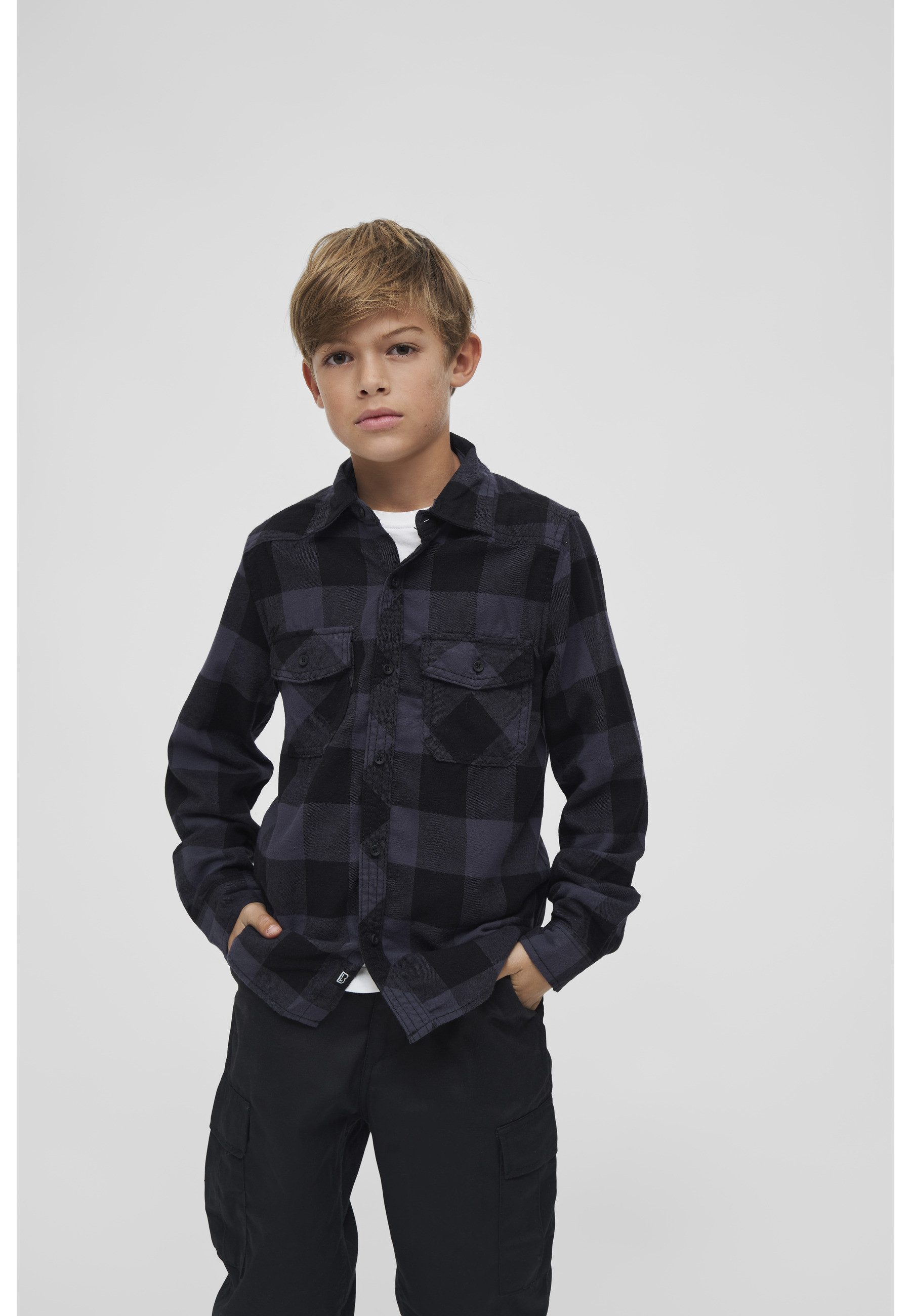 Brandit Langarmhemd Brandit Unisex Checkshirt Kids (1-tlg)
