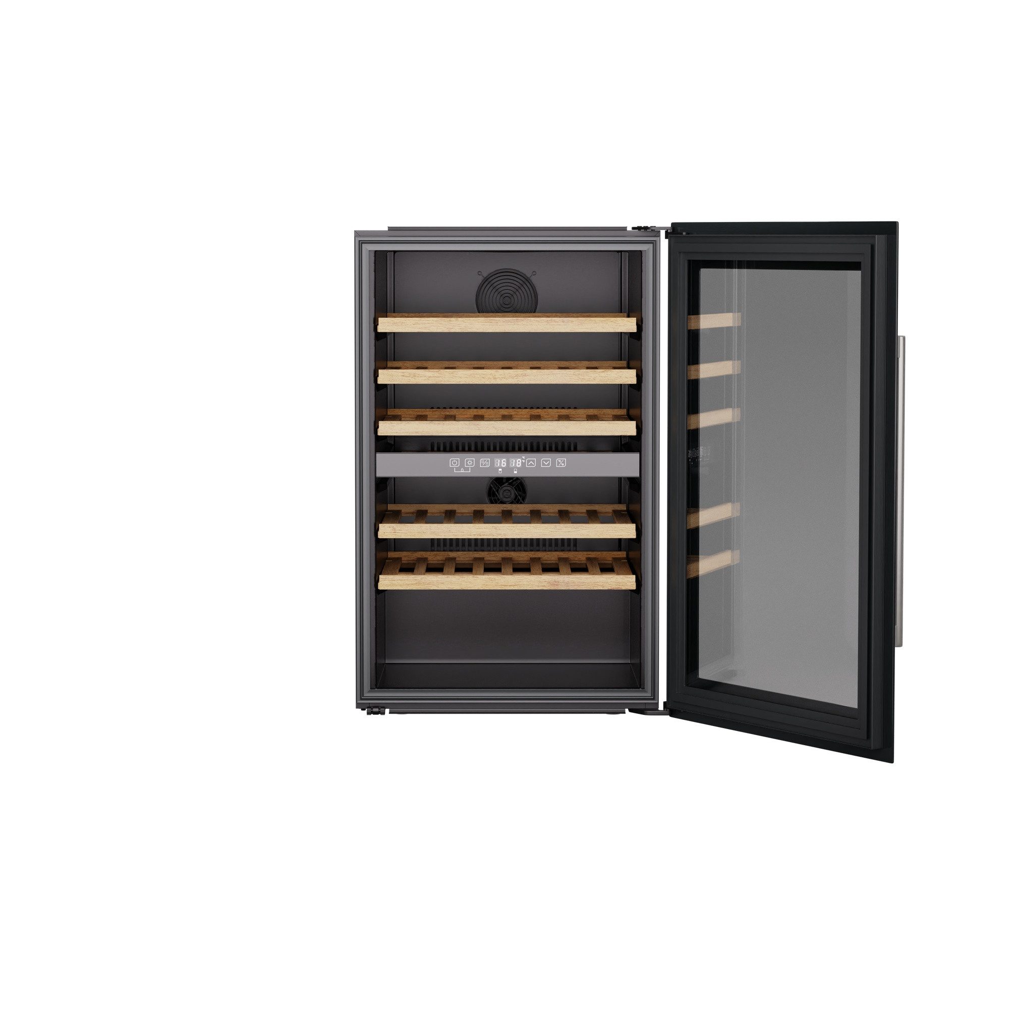 Klarstein Weinkühlschrank Vinsider 57 D, für 57 Standardflaschen á 0,75l,Wein Flaschenkühlschrank Weintemperierschrank Weinschrank Kühlschrank