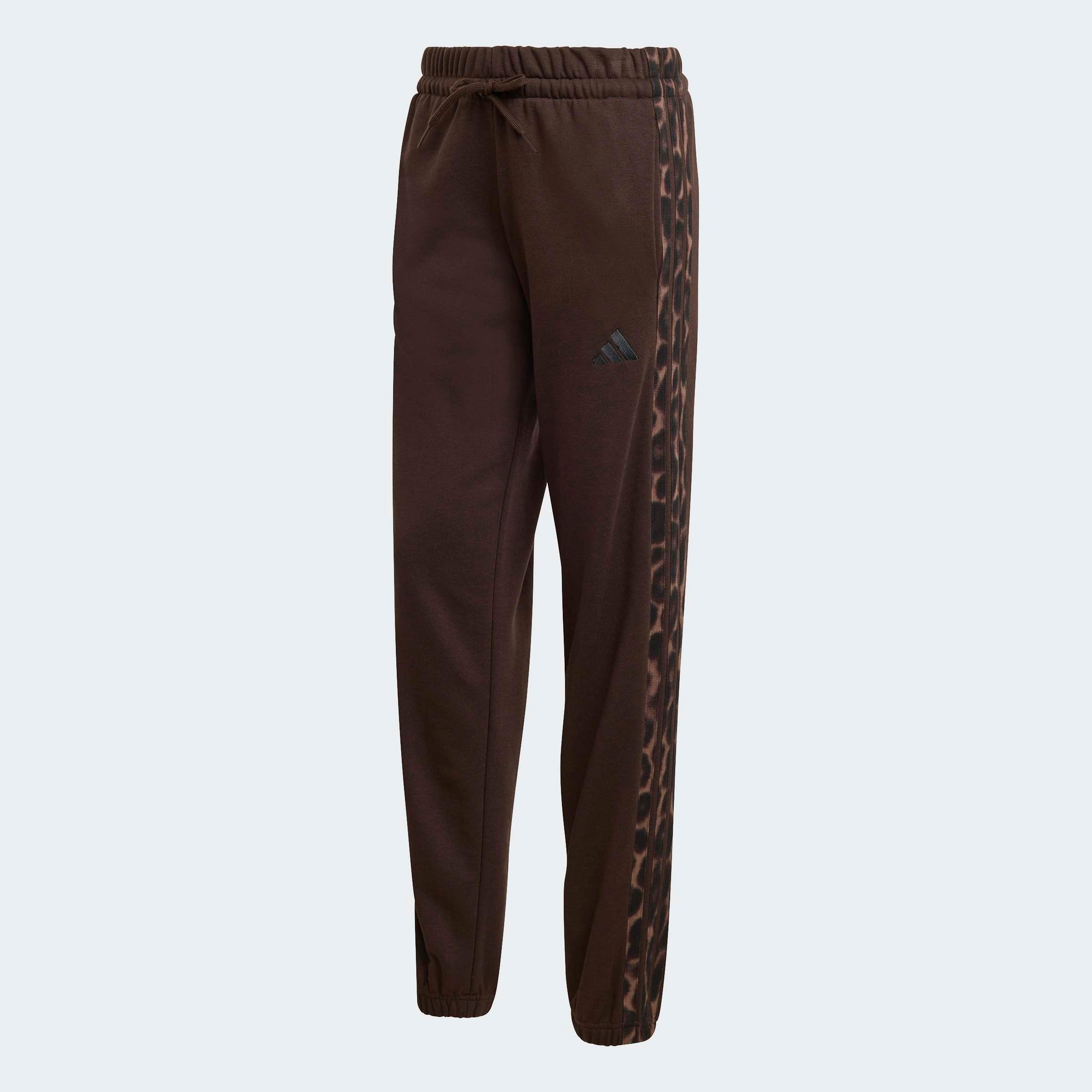 Sporthose SEASONAL ESSENTIALS FRENCH TERRY, LEOPARDENPRINT, 3-STREIFEN