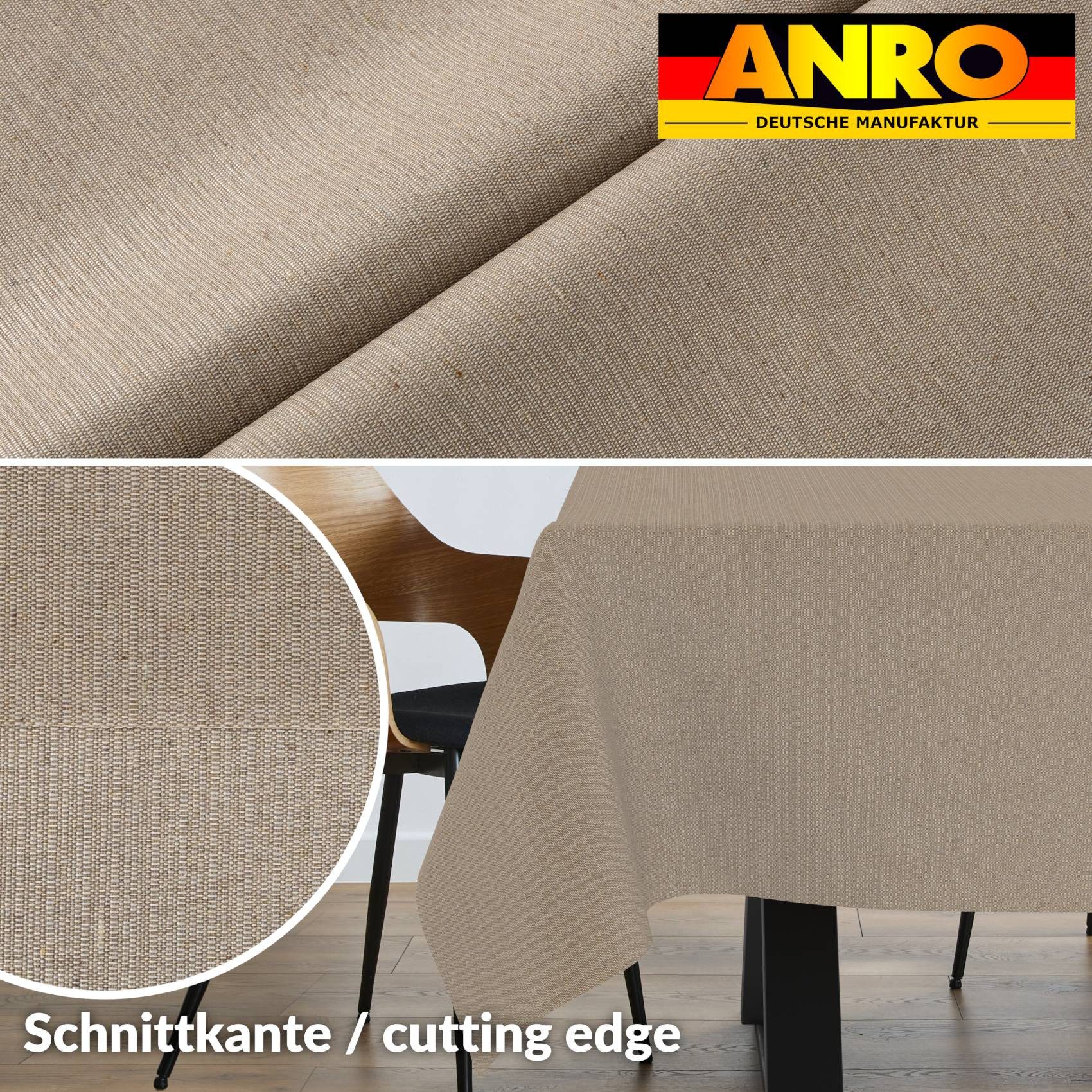 ANRO Tischdecke Hochwertig Tischwäsche mit Beschichtung (Einzelstück 1-tlg), Premium TEFLON und 2-Fache Acryl Beschichtung – Bild 3 von 5