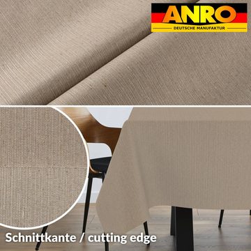 ANRO Tischdecke Premium Stoff-Tischtuch mit Beschichtung Tischwäsche Stoff-Tischdecke, Premium TEFLON und 2-Fache Acryl Beschichtung