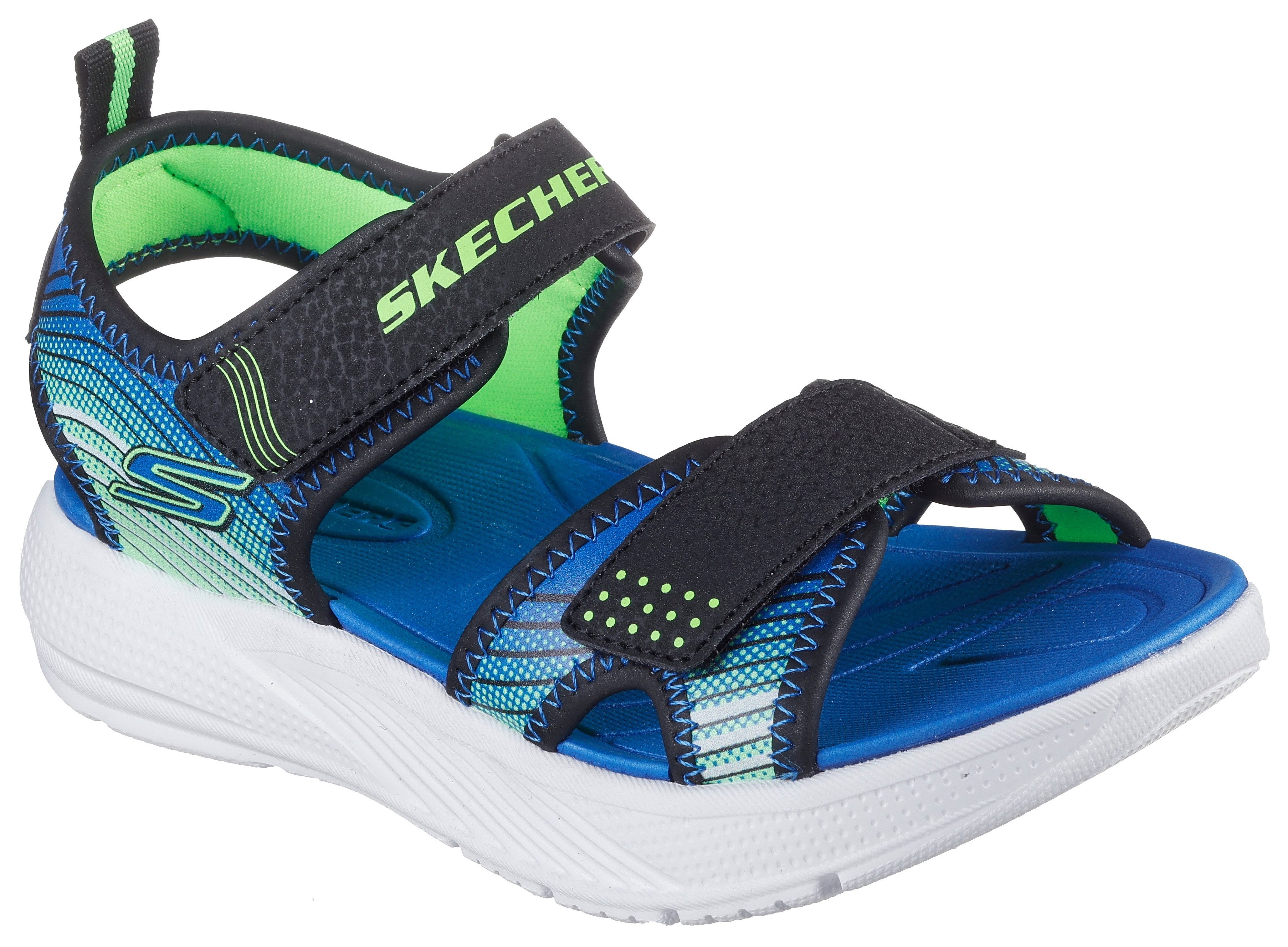 Skechers Kids MICROSPEC-SPLASH Sandale, leichte Sandale mit Klettverschluss, Größenschablone zum Download