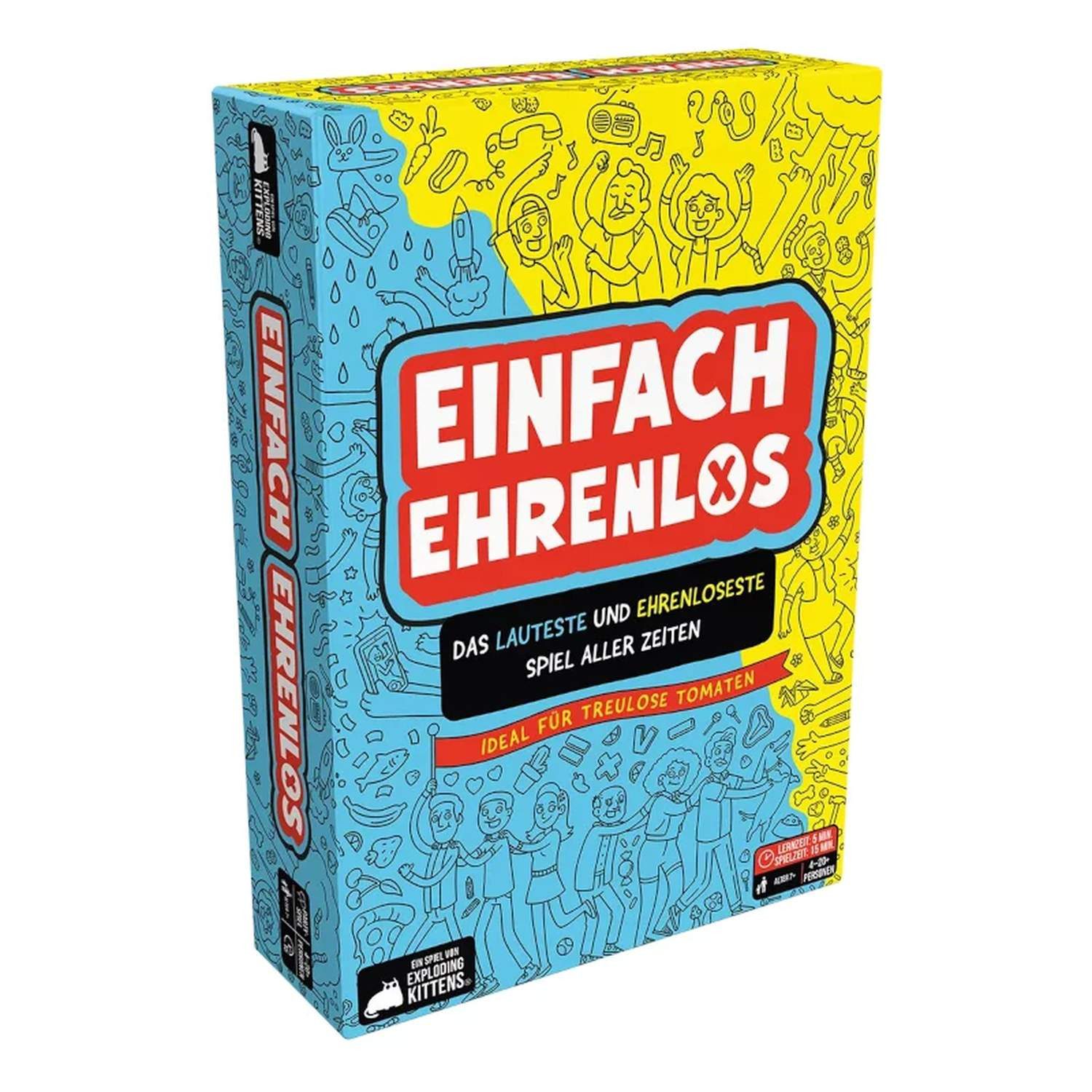 Asmodee Spiel Einfach Ehrenlos Partyspiel für 4-20 Spieler ab 7 Jahren