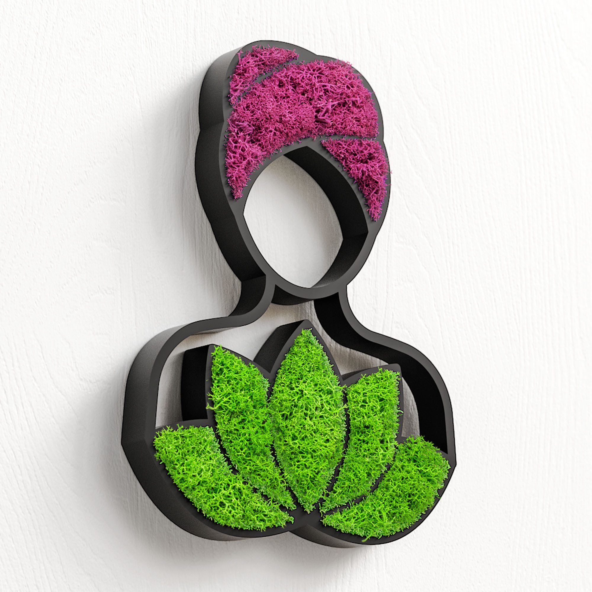 Mooswerk Hinweisschild MOOSWERK Natürliches Moos Türschild Schild Moosbild Deko