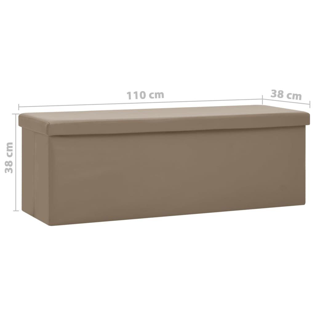 Stauraum mit Truhenbank furnicato Sitzbank Faltbare PVC Cappuccino-Braun