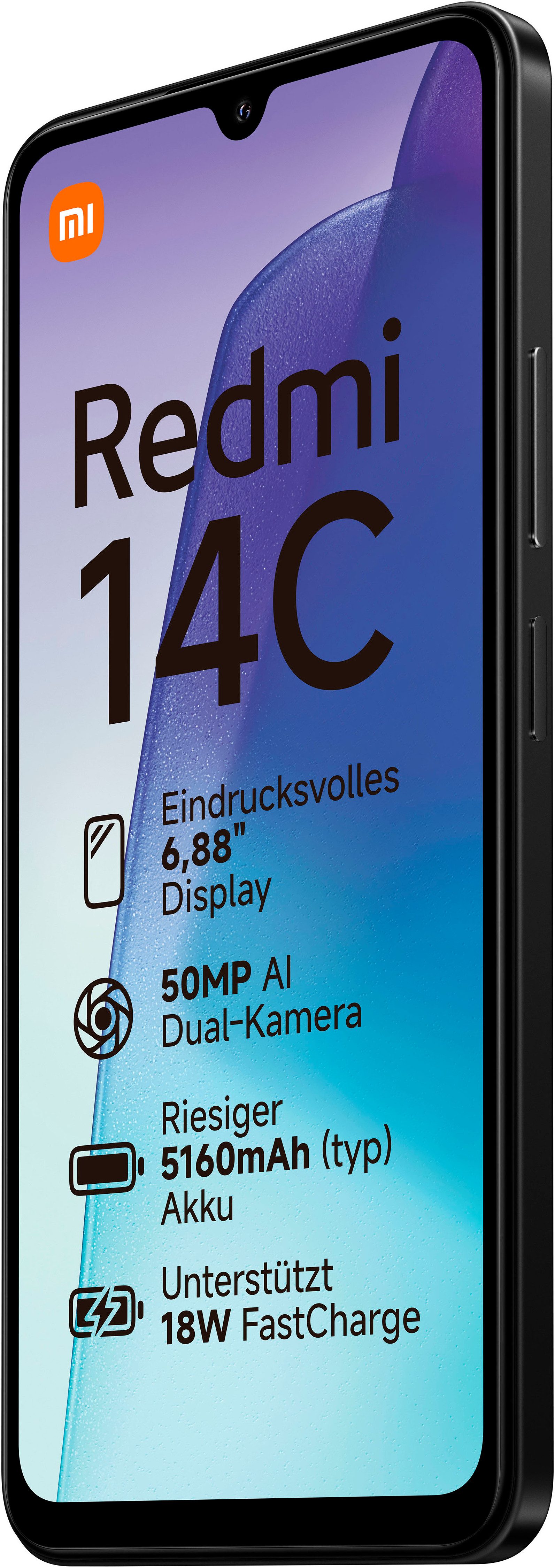 Xiaomi Redmi 14C Smartphone (17,47 cm/6,88 Zoll, 128 GB Speicherplatz, 50 MP Kamera)