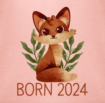 Shirtracer Shirtbody Fuchs Born 2024 Geschenk Geburt Zur Geburt