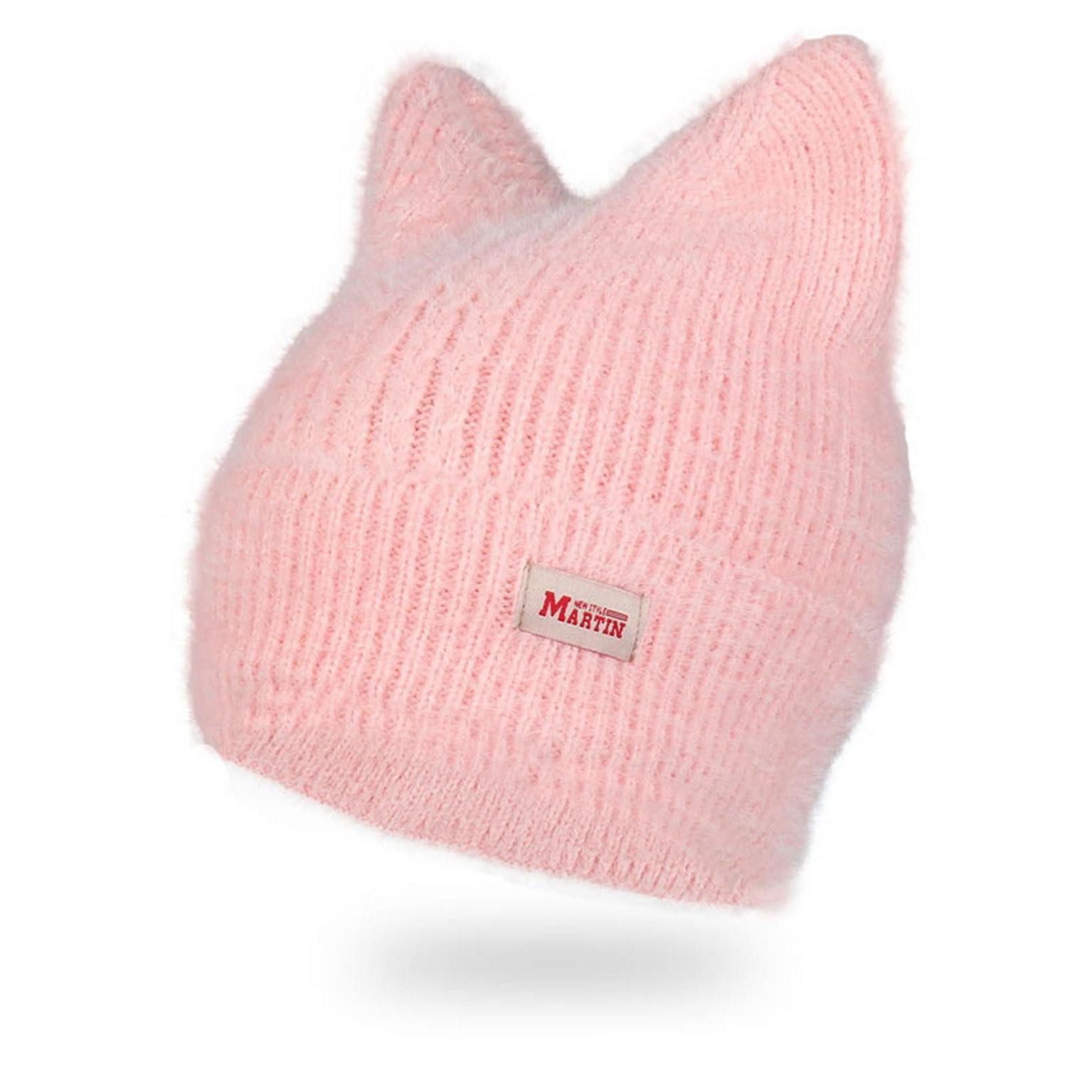 LuxusKollektion Ohrenmütze Strickmütze Katzenohren Damen Einheitsgröße (1-St)