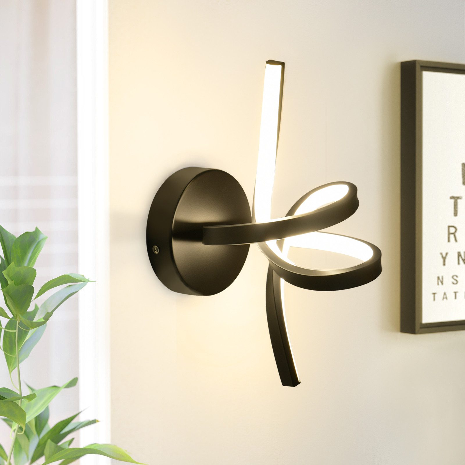 ZMH LED Wandleuchte Innen 7W Schwarz/Weiß günstig online kaufen