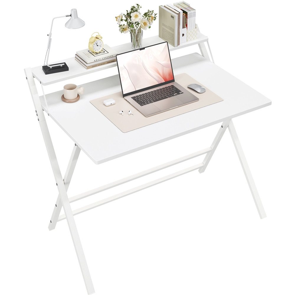 Yaheetech Schreibtisch Klappbarer Computertisch mit kleiner Ablage, Bürotis günstig online kaufen