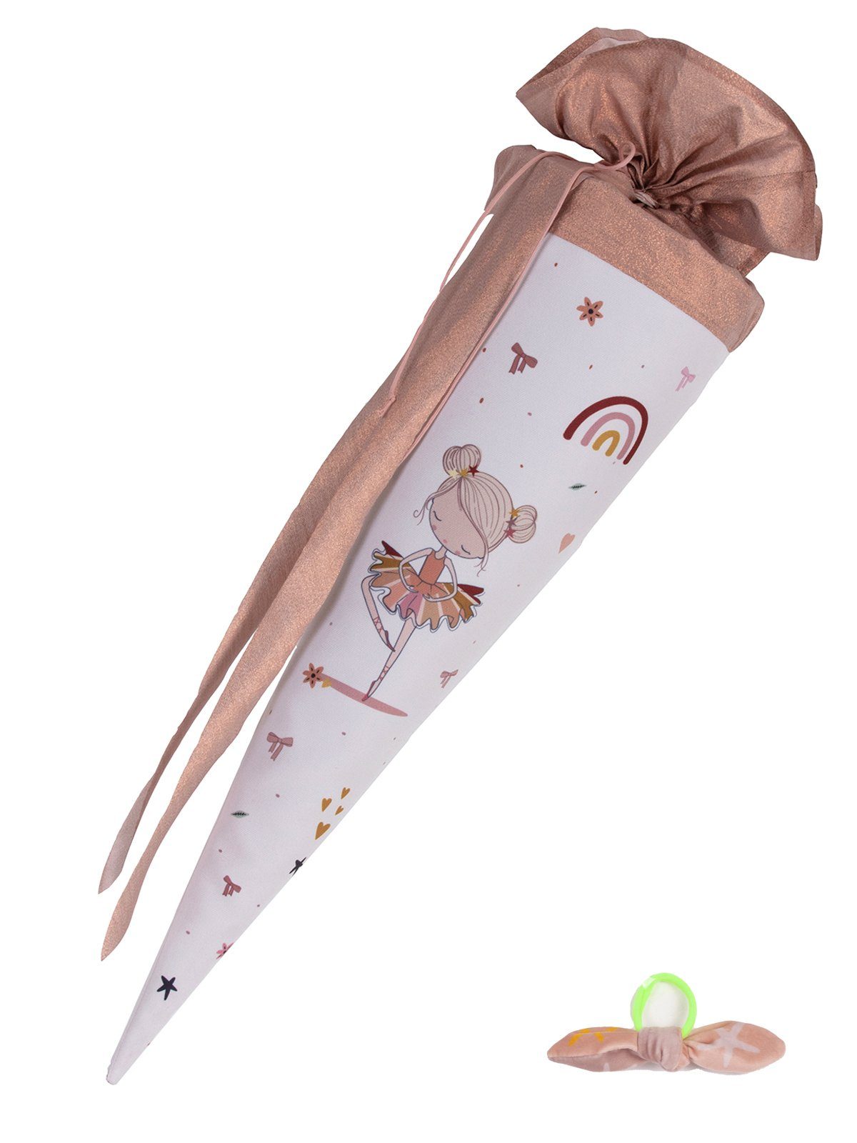 coopz Schulrucksack Schultüte klein Ballerina 50 cm mit Haarschleife