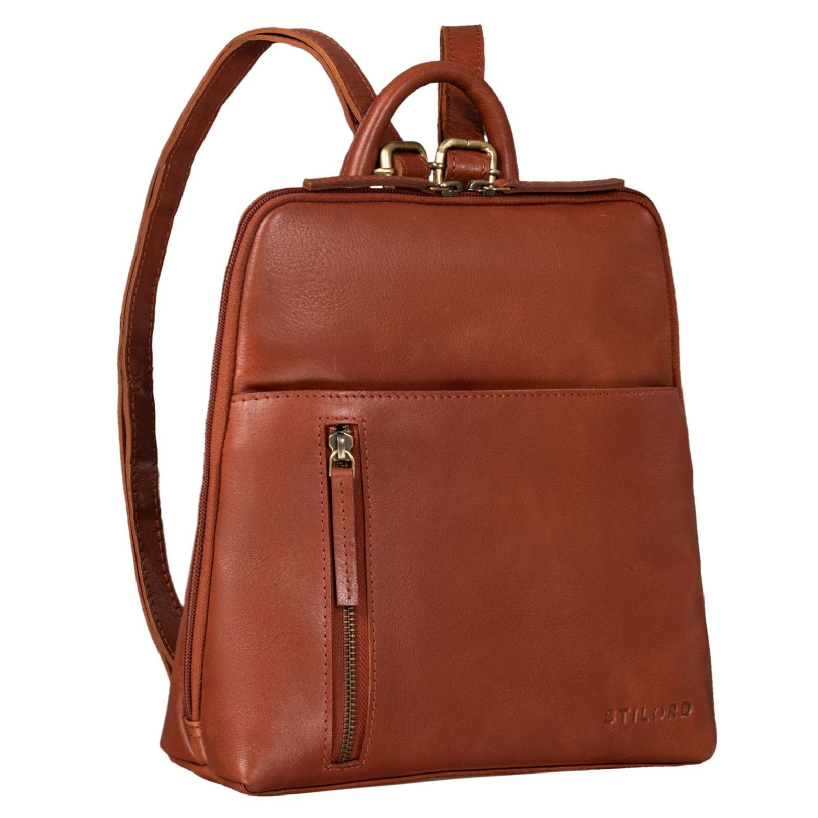 Cityrucksack "Holly" Rucksack Frauen Klein Leder