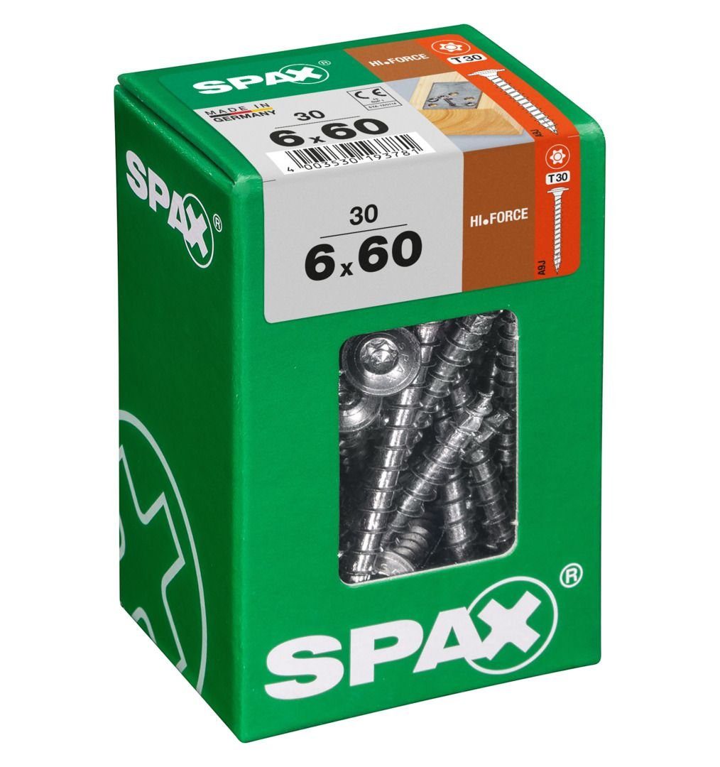 SPAX Holzbauschraube Spax 30 mm Holzbauschrauben x TX 60 6.0 Stk. 30 