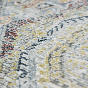 Teppich Moderner Orientalischer Vintage Teppich bunt gelbtöne, Carpetia, rechteckig, Höhe: 7 mm
