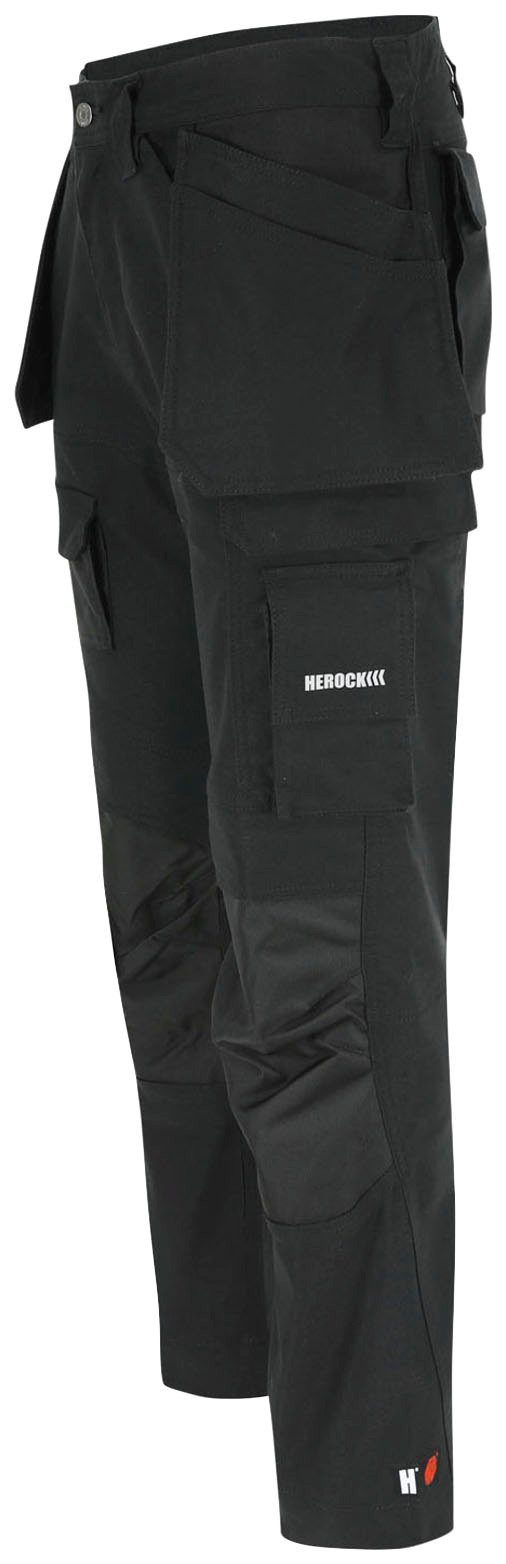 Herock schwarz Technologie) Arbeitshose Stretch, Nageltaschen robust, (Coolmax® HEROCLES Multi-pocket, sehr feste