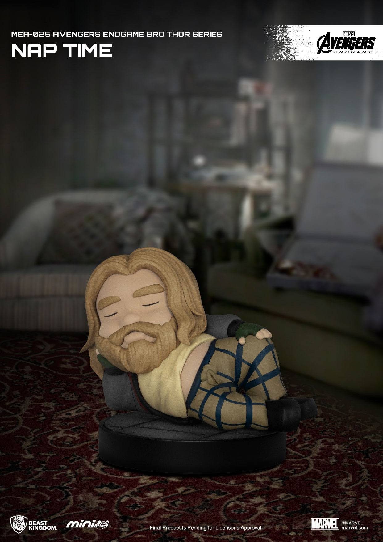 Beast Kingdom Toys Actionfigur Avengers: Endgame Mini Egg Attack Figur Thor Series Nap time 8 cm, (1-tlg), super-niedliche Figur