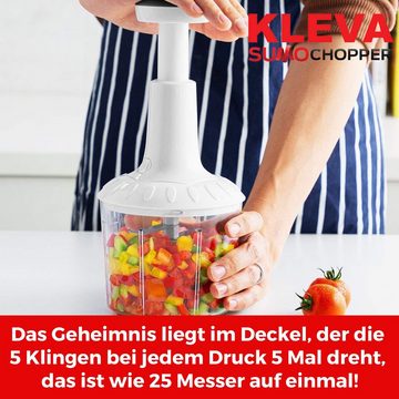Best Direct® Zerkleinerer Kleva Sumo Chopper, Manueller Multifunktions Küchenhelfer, 350 ml