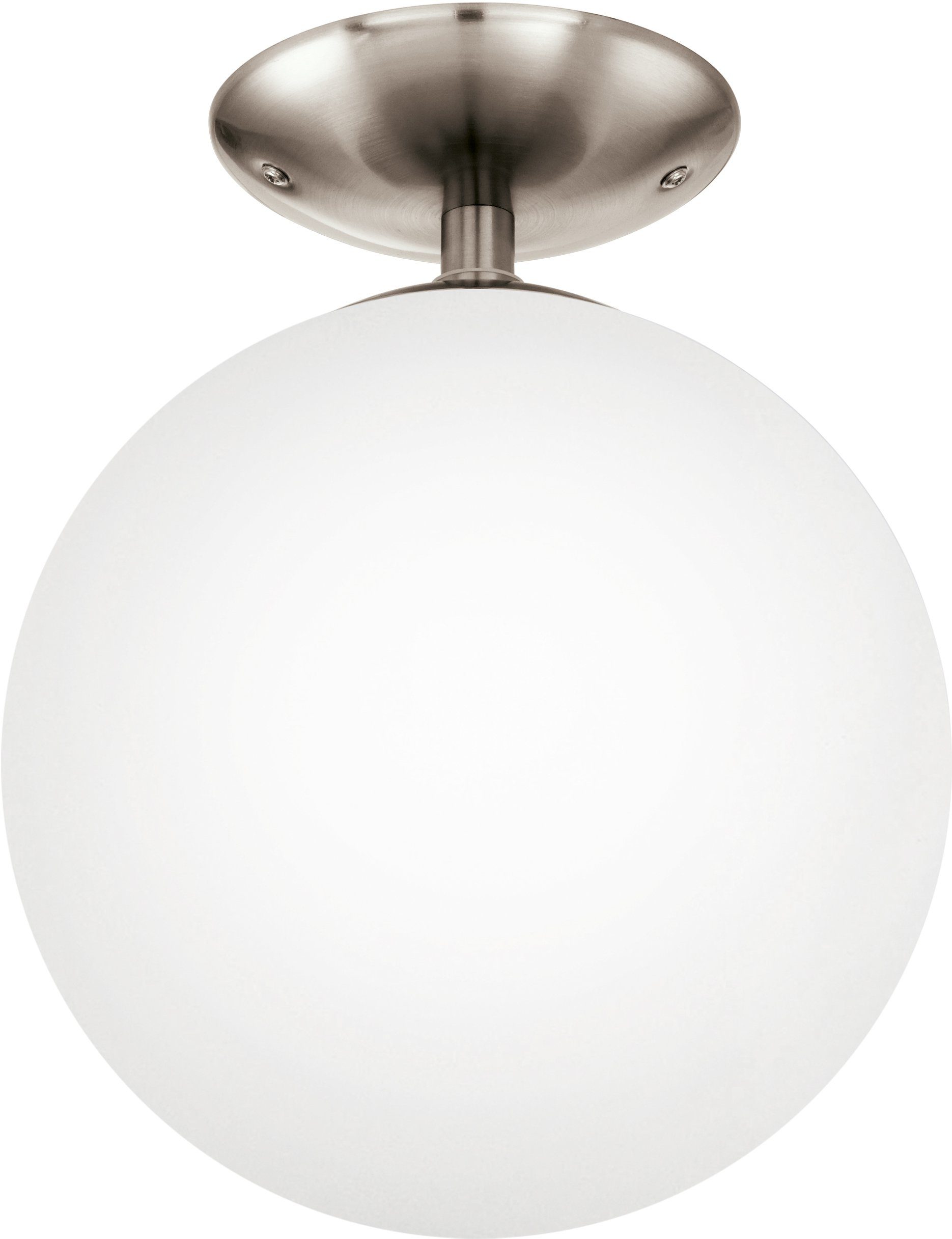 EGLO Deckenleuchte Deckenleuchte in Kugelform, nickel-matt, opel-matt,  250mm, keine Angabe, Leuchtmittel enthalten: Nein, warmweiss, Deckenlampe,  Deckenbeleuchtung, Deckenlicht