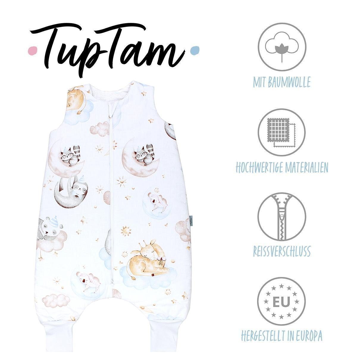 mit auf Babyschlafsack Wolken Winterschlafsack OEKO-TEX zertifiziert Tiere TupTam TOG 2.5 Beinen