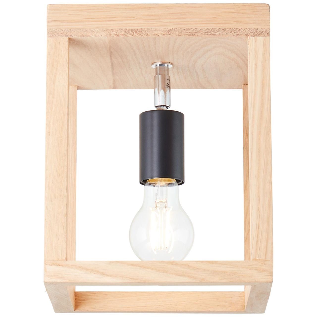 Brilliant Deckenleuchte Nerea, Lampe, eiche 1flg Holz/Metall, Nerea E27 A60, geölt, 1x Deckenleuchte