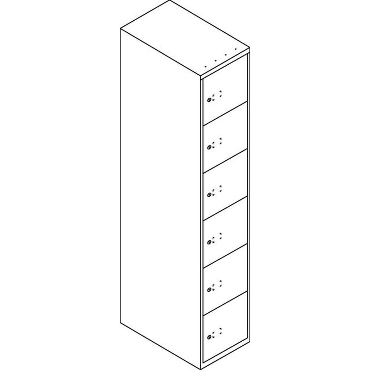 Bisley Garderobenschrank Garderobenschrank 6 Fächer oxfordblau