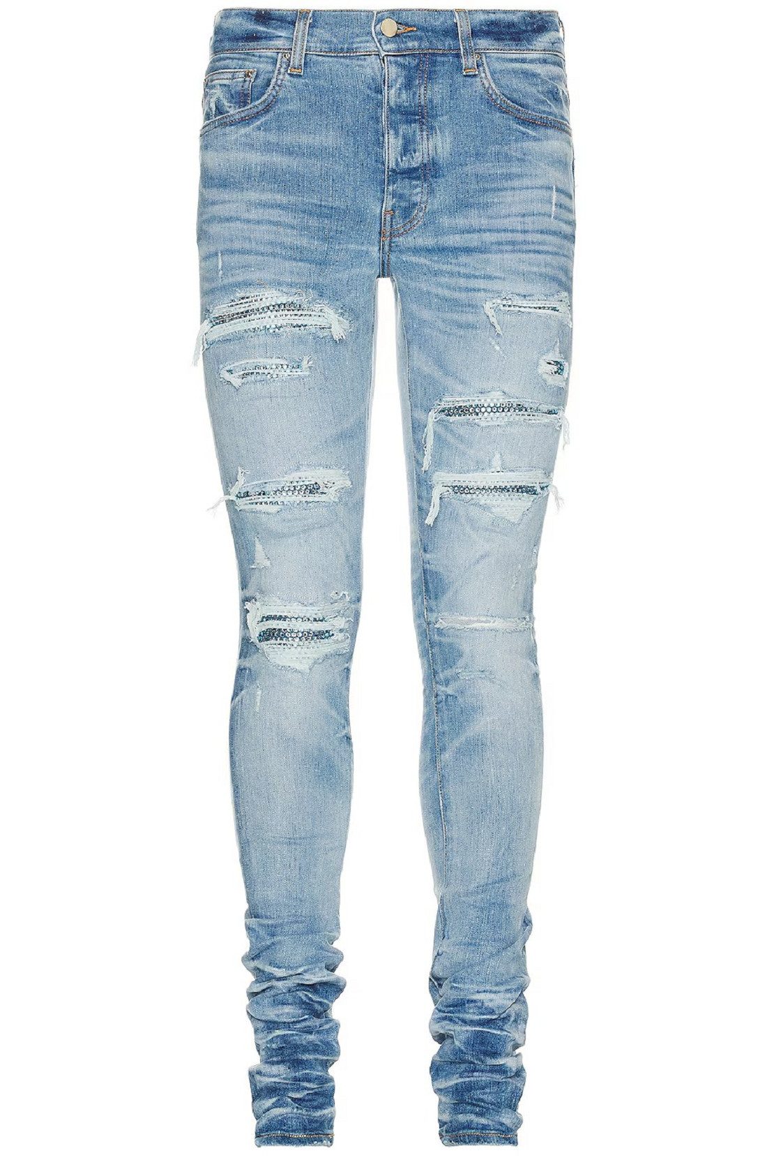 Destroyed-Jeans Amiri Herren Jeanshose, Amiri Swarovski Crystal Jean, LT VINTAGE