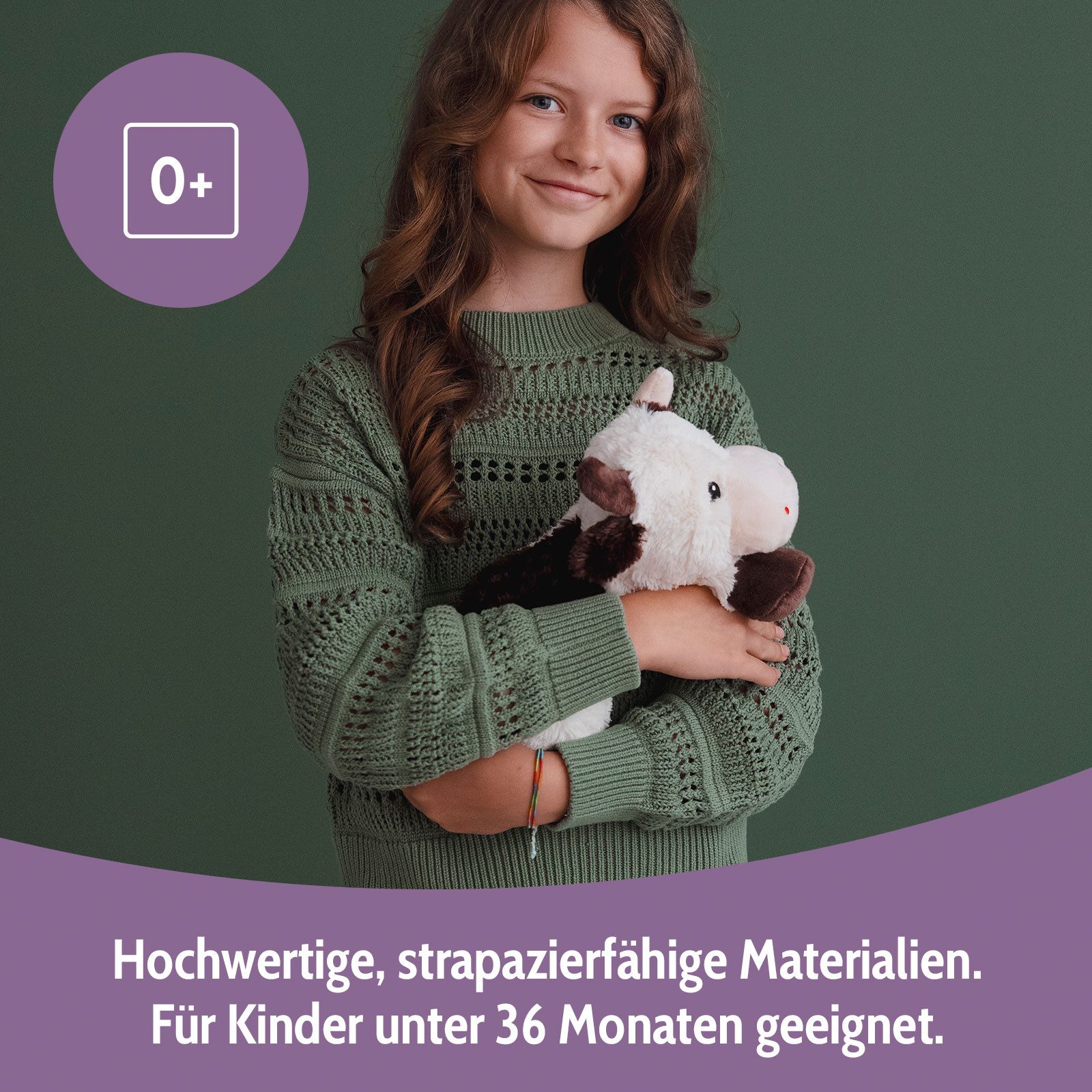 Habibi Plush Wärmekissen Habibi Plush Wärmetier Stofftier 1826 Kuh schwarz / weiß