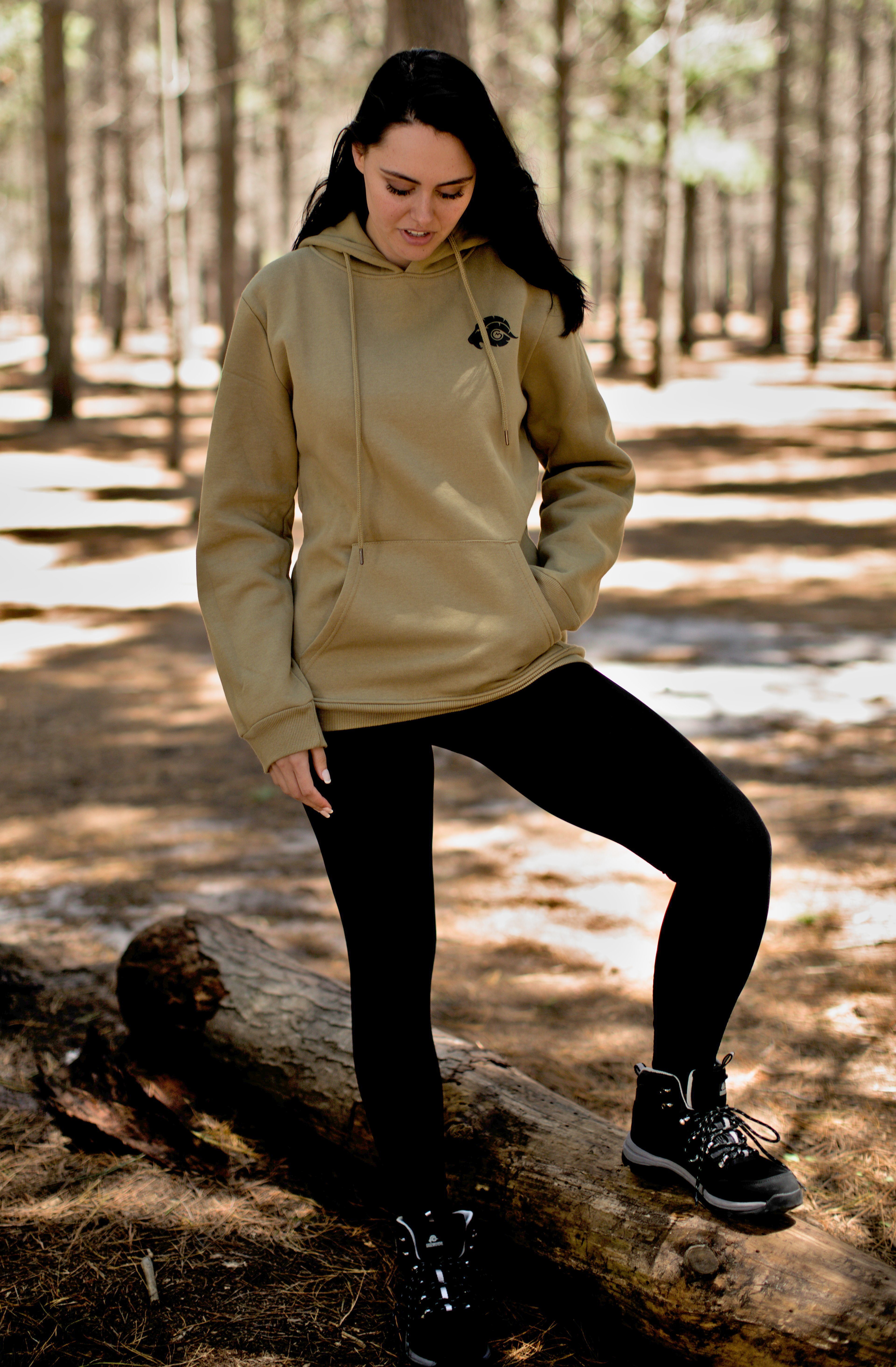 Frauen Pullover 08 Damen Pullover Hoodie Hoodie Mountain Damenhoodie 08 Olive Frauen GUGGEN Hoodie Kapuzenpullover Damen Kapuzenpullover