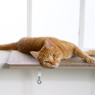 LucyBalu Katzenliege Katzen Fensterbankliege, Fensterbrett Verbreiterung mit Filzauflage