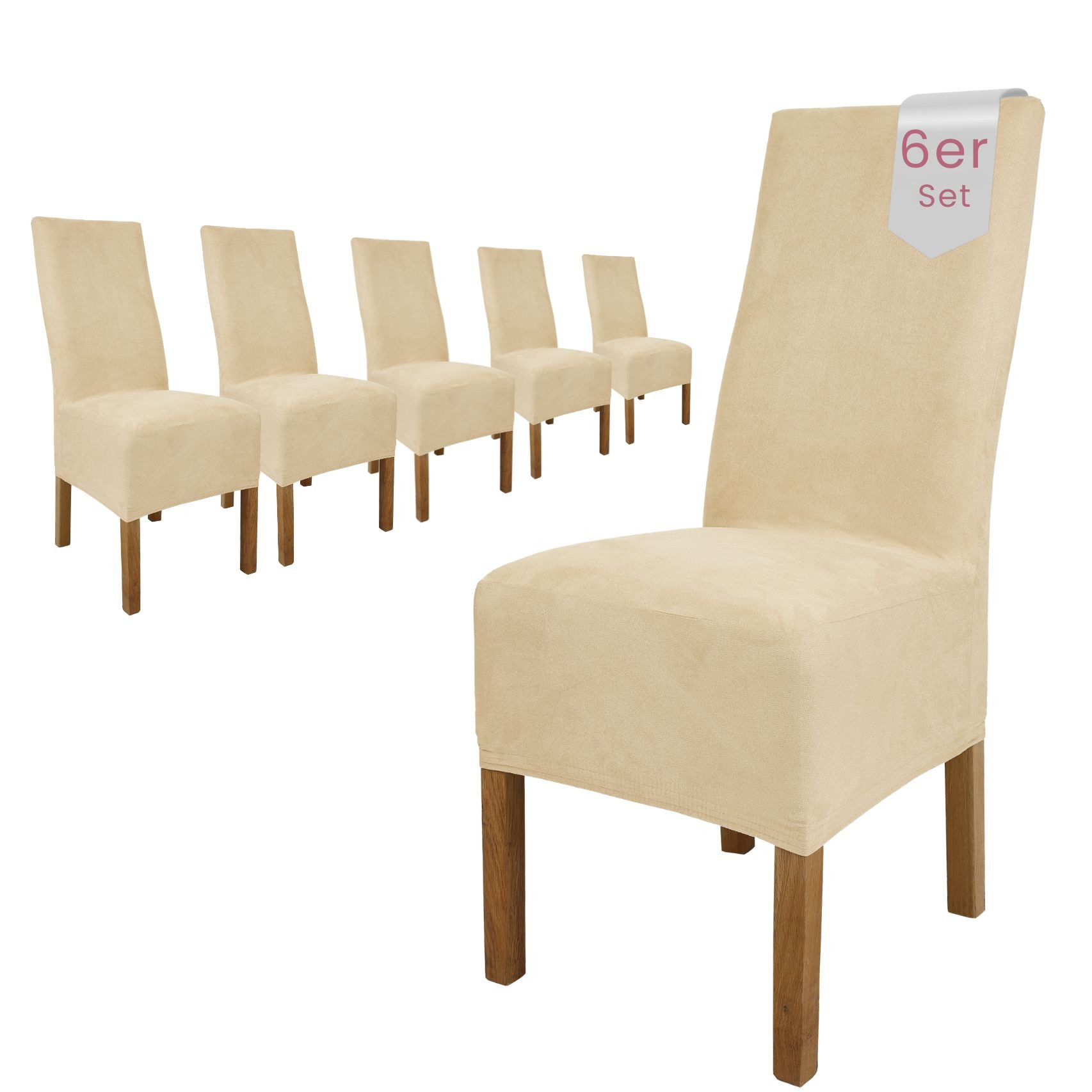 sh SCHEFFLER-HOME LIVE HOMESTYLE Stuhlhusse Leon Stoff Veltara, Premium-Microfaser Veltara in edler Wildleder-Optik