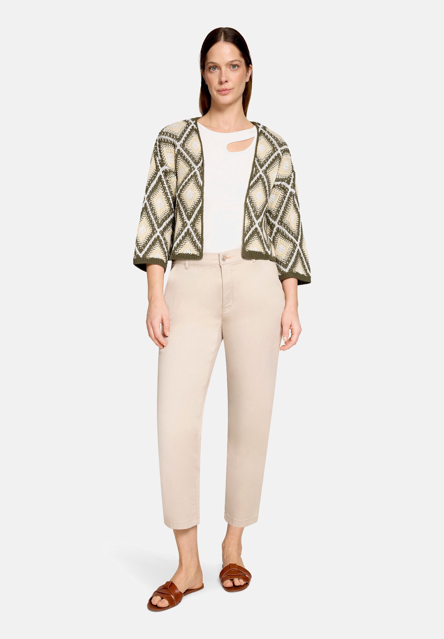 Cartoon Strickjacke Damen mit Jacquard (1-tlg)