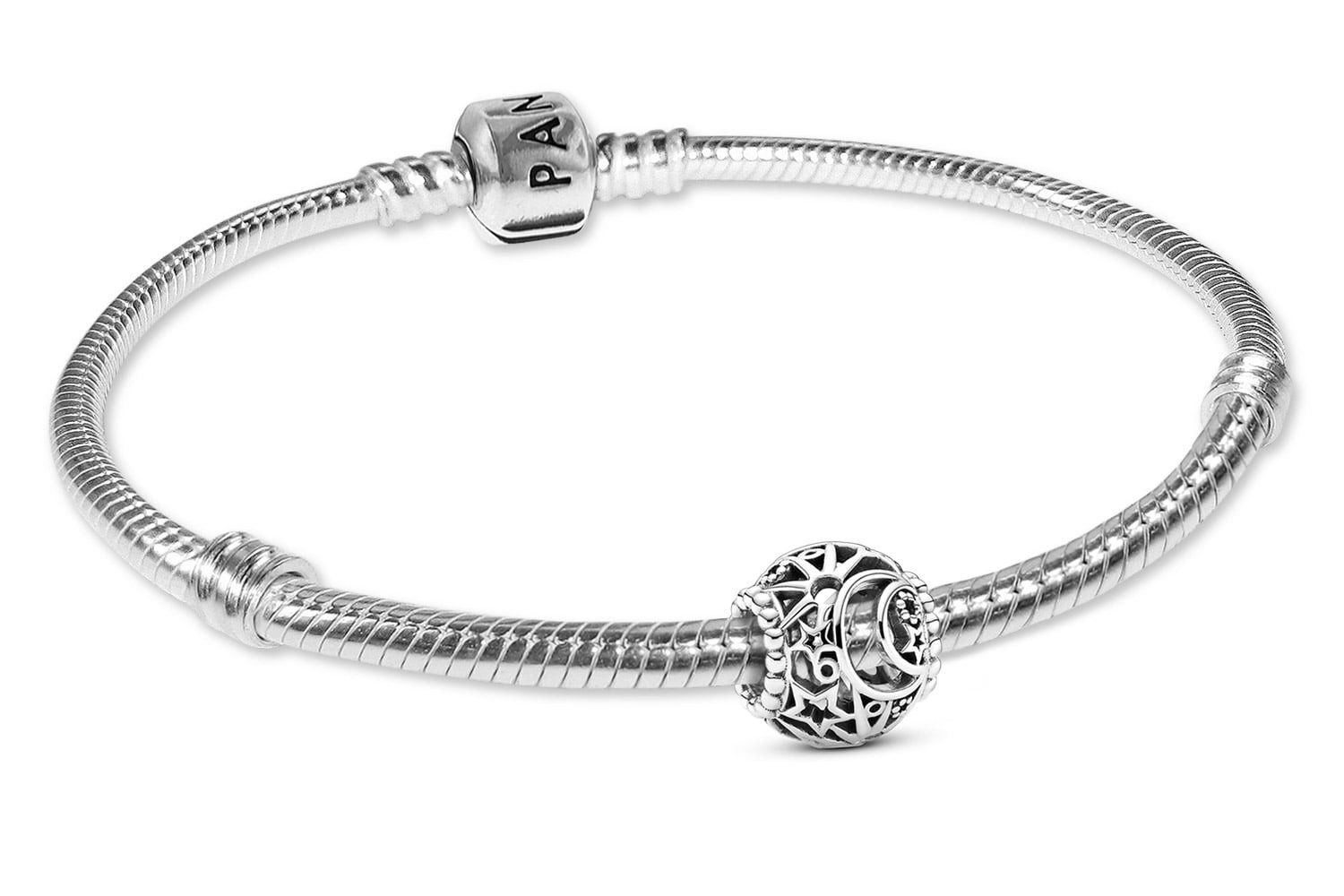 Charm-Armband DamenSilber Geschenk-Set Sonne, Mond & Sterne