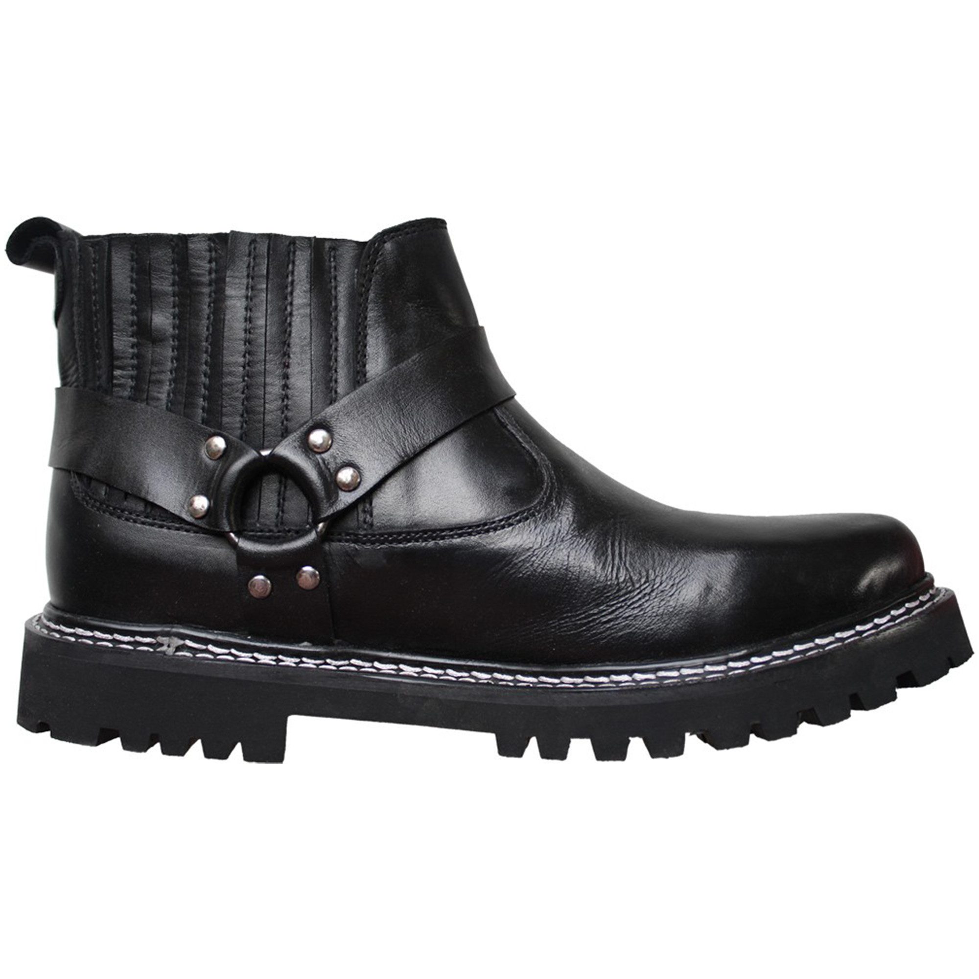 German Wear GW411-S Motorradstiefel Western Reiter Chopper Motorrad Lederschuhe Stiefel echtleder