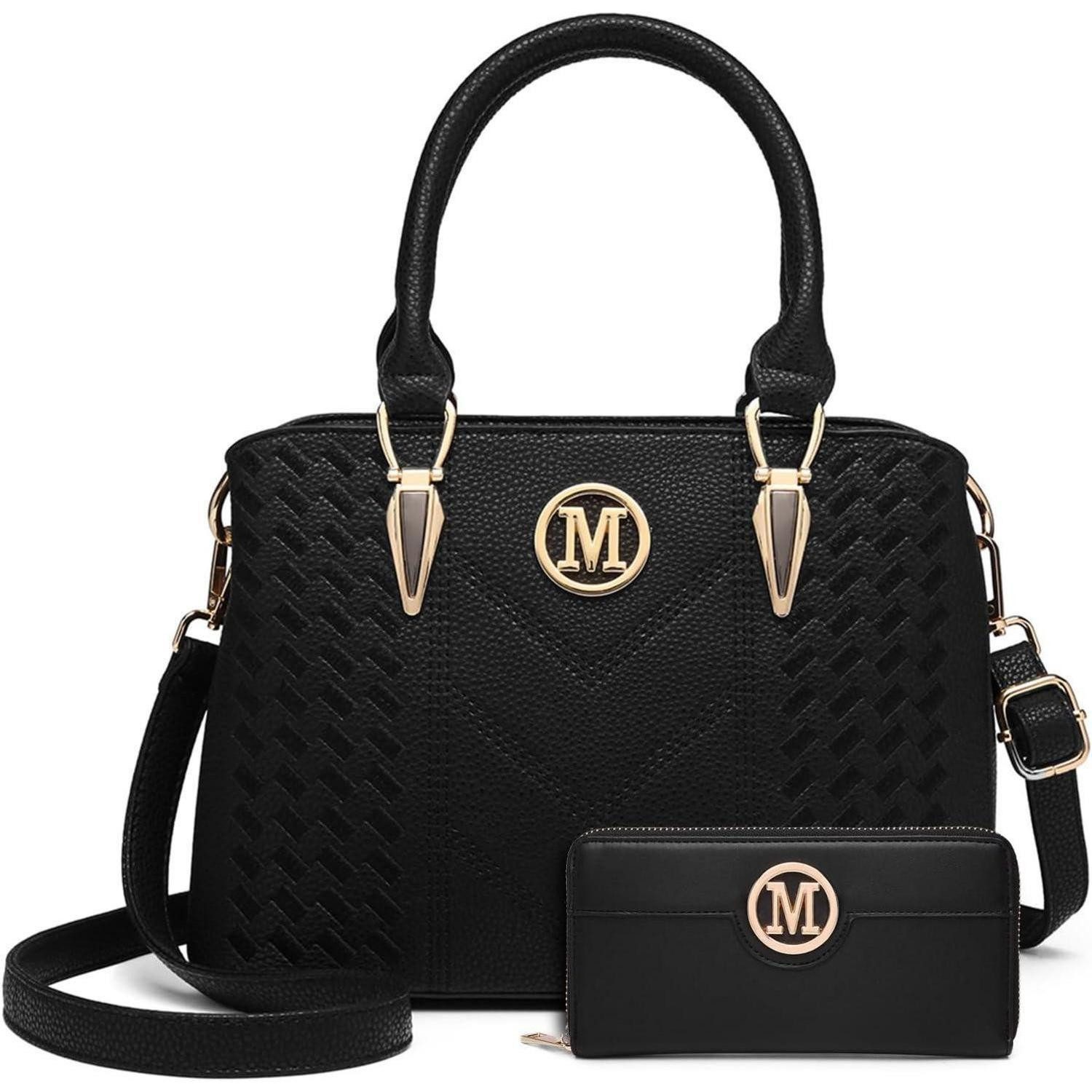 LuxusKollektion Handtasche Damen Handtasche mittelgroß schwarz Henkeltasche günstig online kaufen