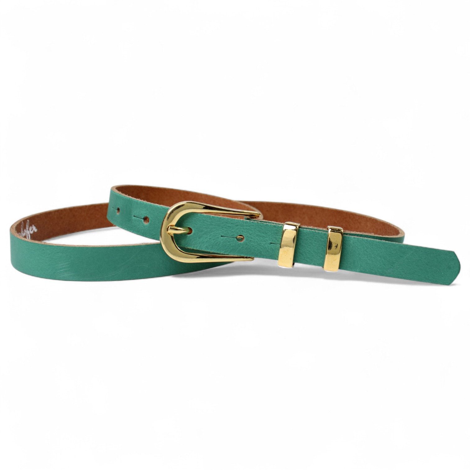 Taillengürtel Damen Rindleder schmal