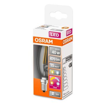 LED-Leuchtmittel Osram LED Filament Leuchtmittel Kerze 5W = 40W E14 klar 470lm FS Relax