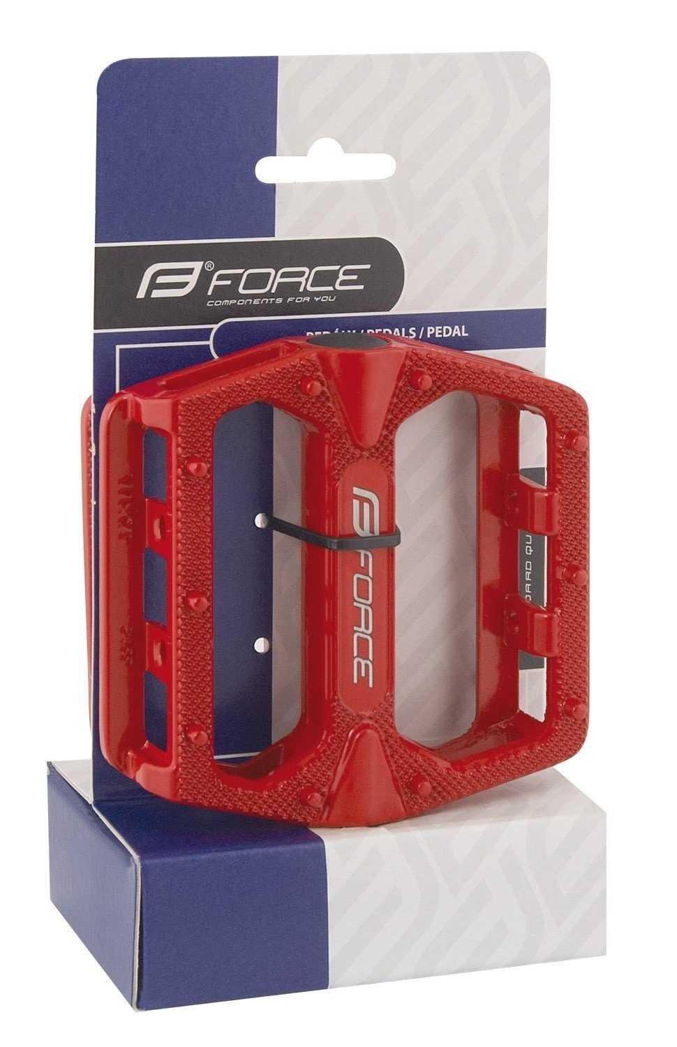 FORCE Fahrradpedale Force Alu Pedale BMX Hot Rot Kugelgelagert mit Cr-Mo Achse