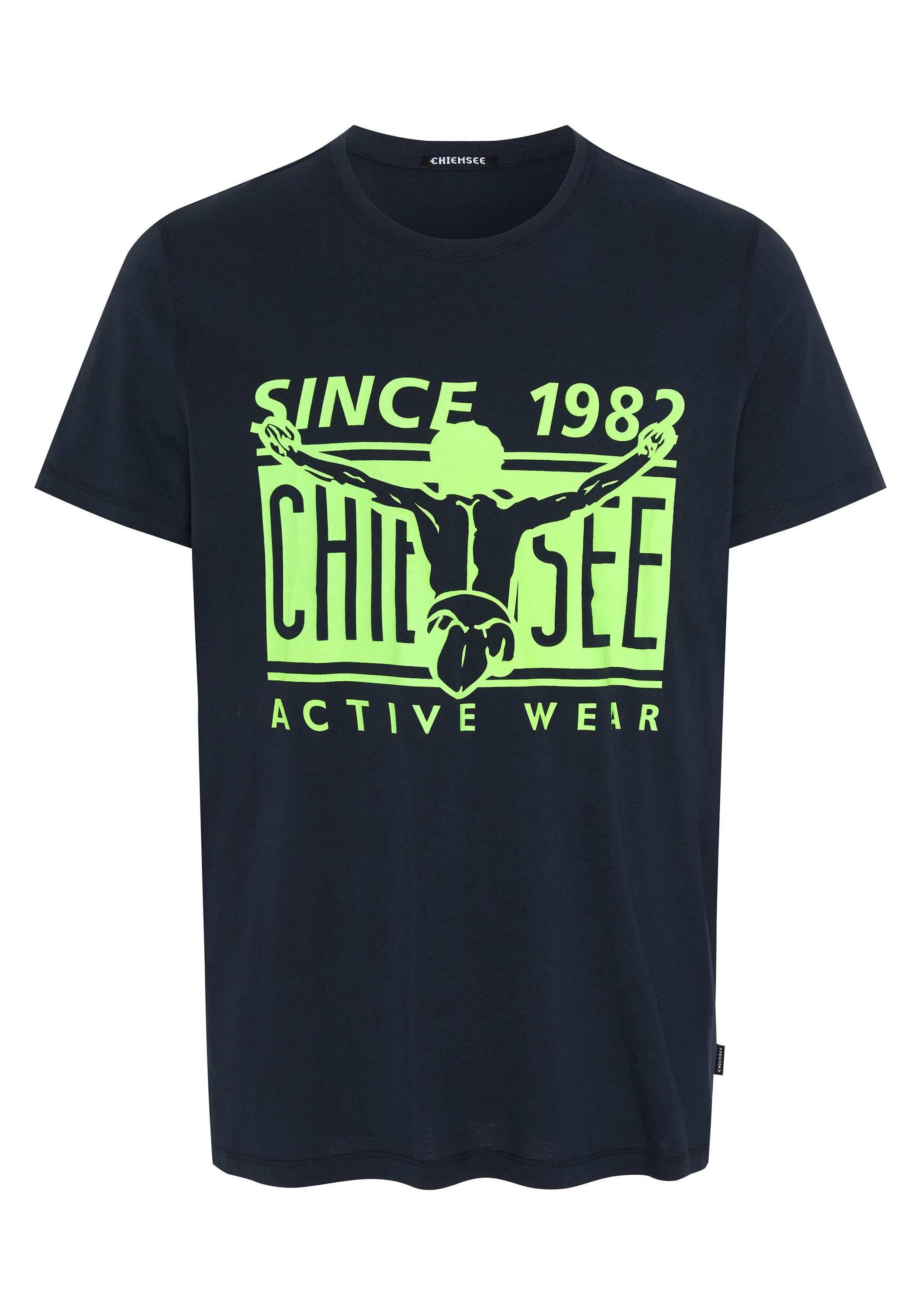 Chiemsee Print-Shirt T-Shirt aus Baumwolle in Two-Tone-Optik 1 Night Sky